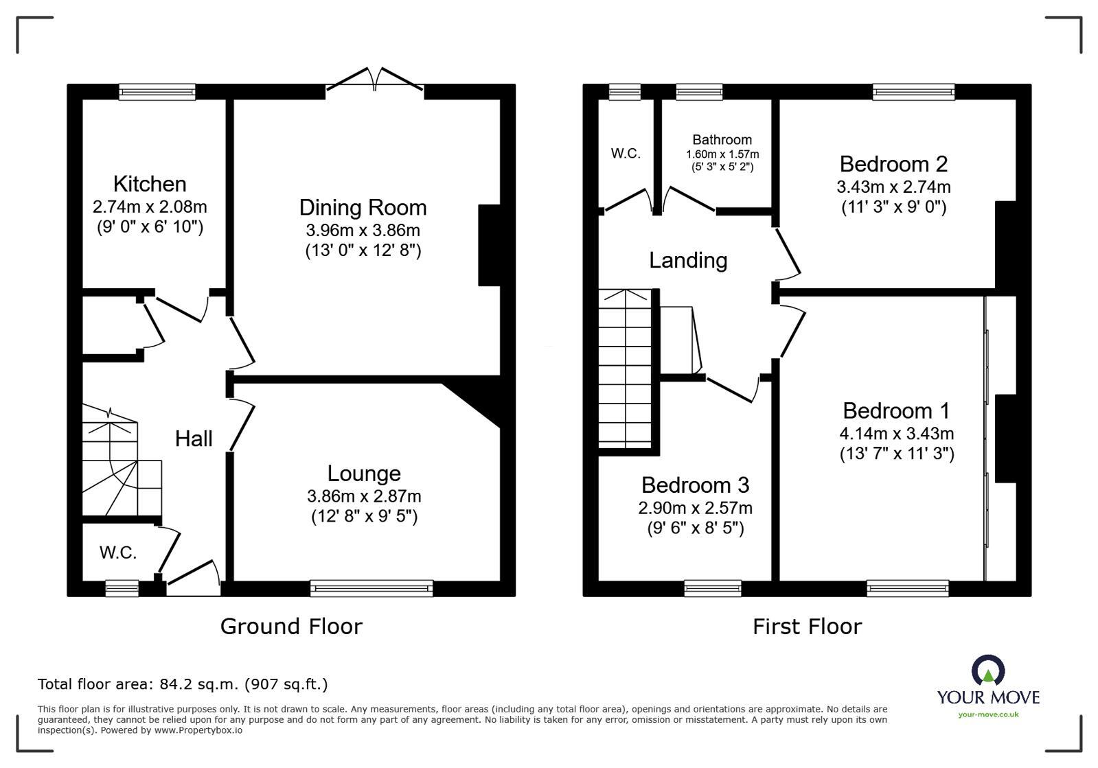 Floorplan of 3 bedroom Mid Terrace House for sale, Pagitt Street, Chatham, Kent, ME4