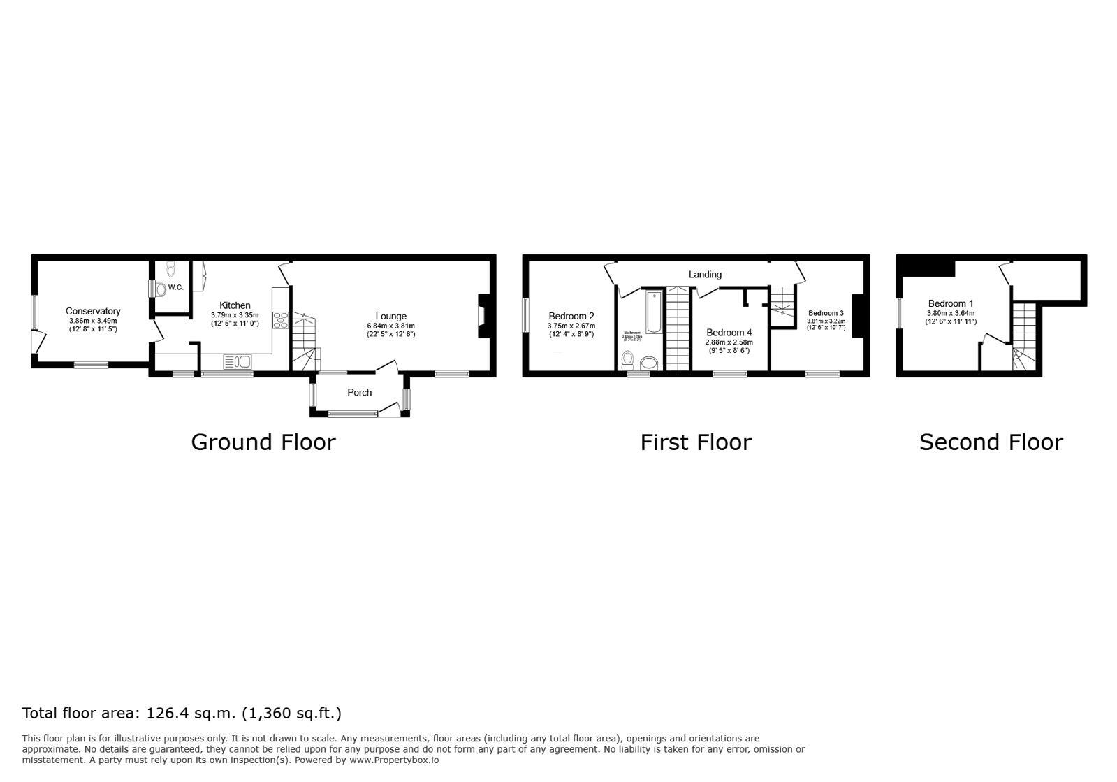 Floorplan of 4 bedroom Detached House to rent, Chalkpit Hill, Chatham, Kent, ME4