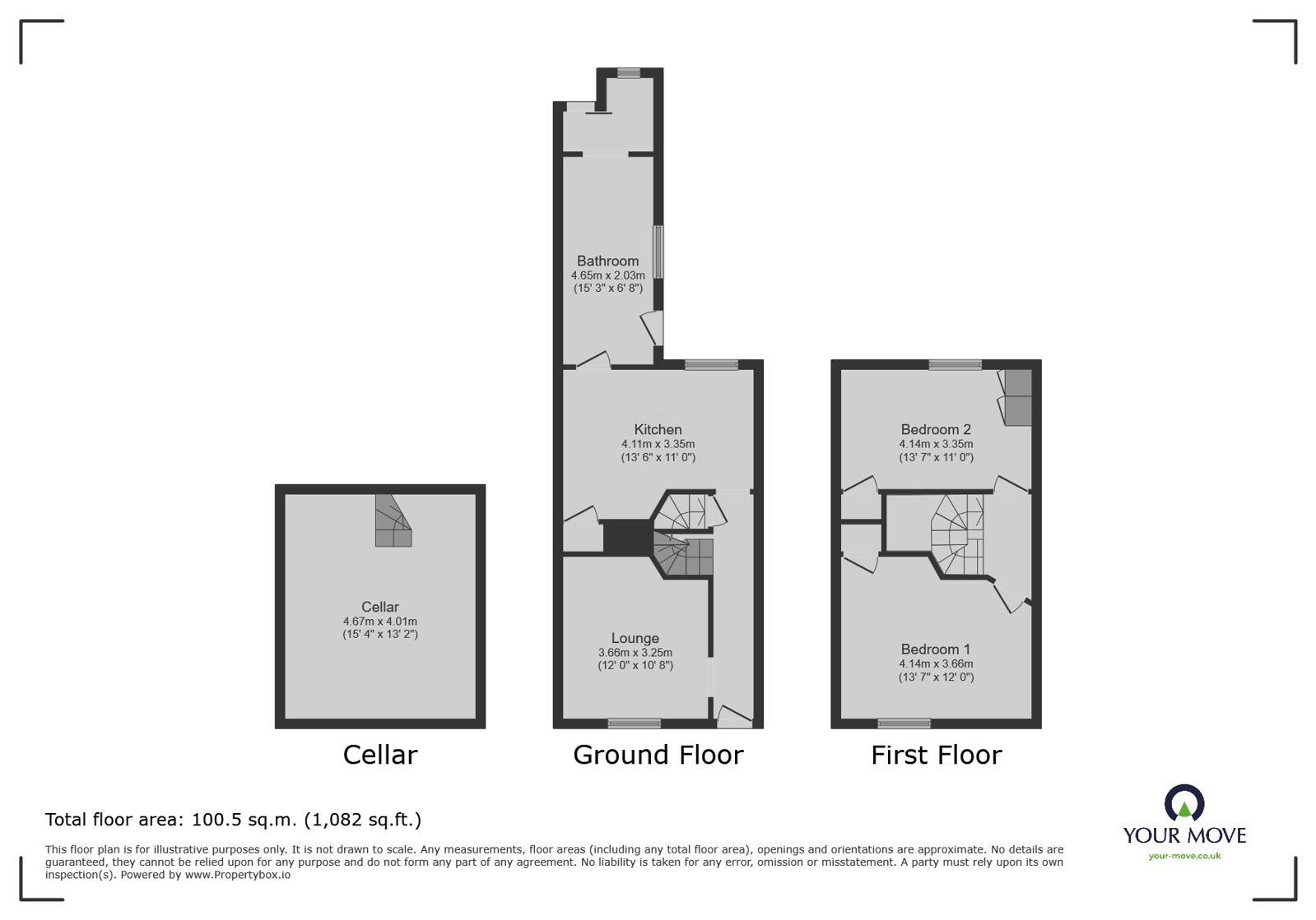 Floorplan of 2 bedroom Mid Terrace House for sale, Ordnance Street, Chatham, Kent, ME4