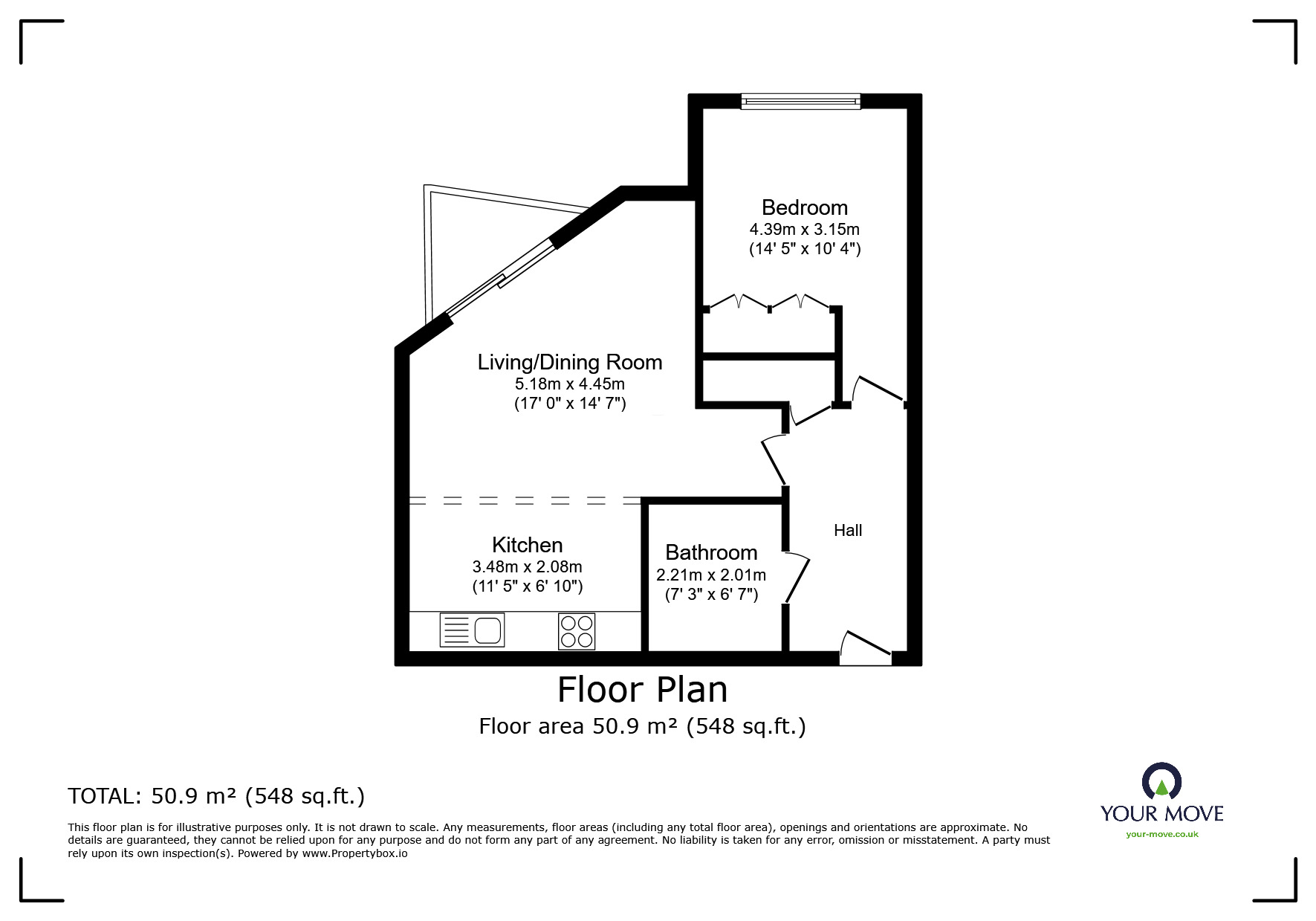 Floorplan of 1 bedroom Flat to rent, Barrier Road, Chatham, Kent, ME4