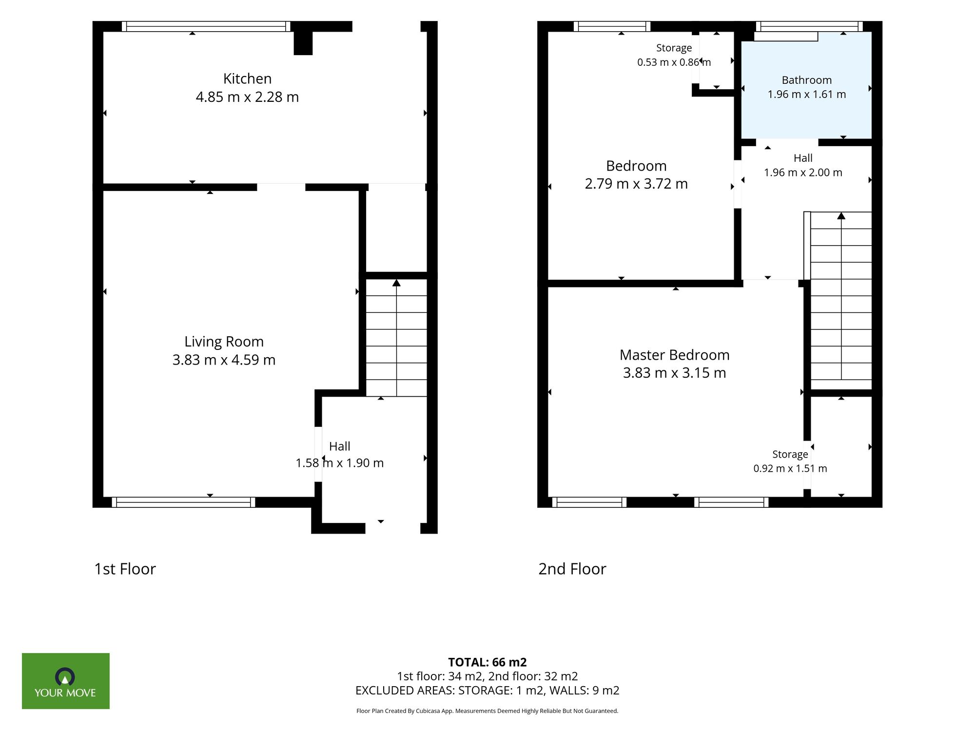 Floorplan of 2 bedroom Mid Terrace House for sale, Main Street, Caldercruix, North Lanarkshire, ML6