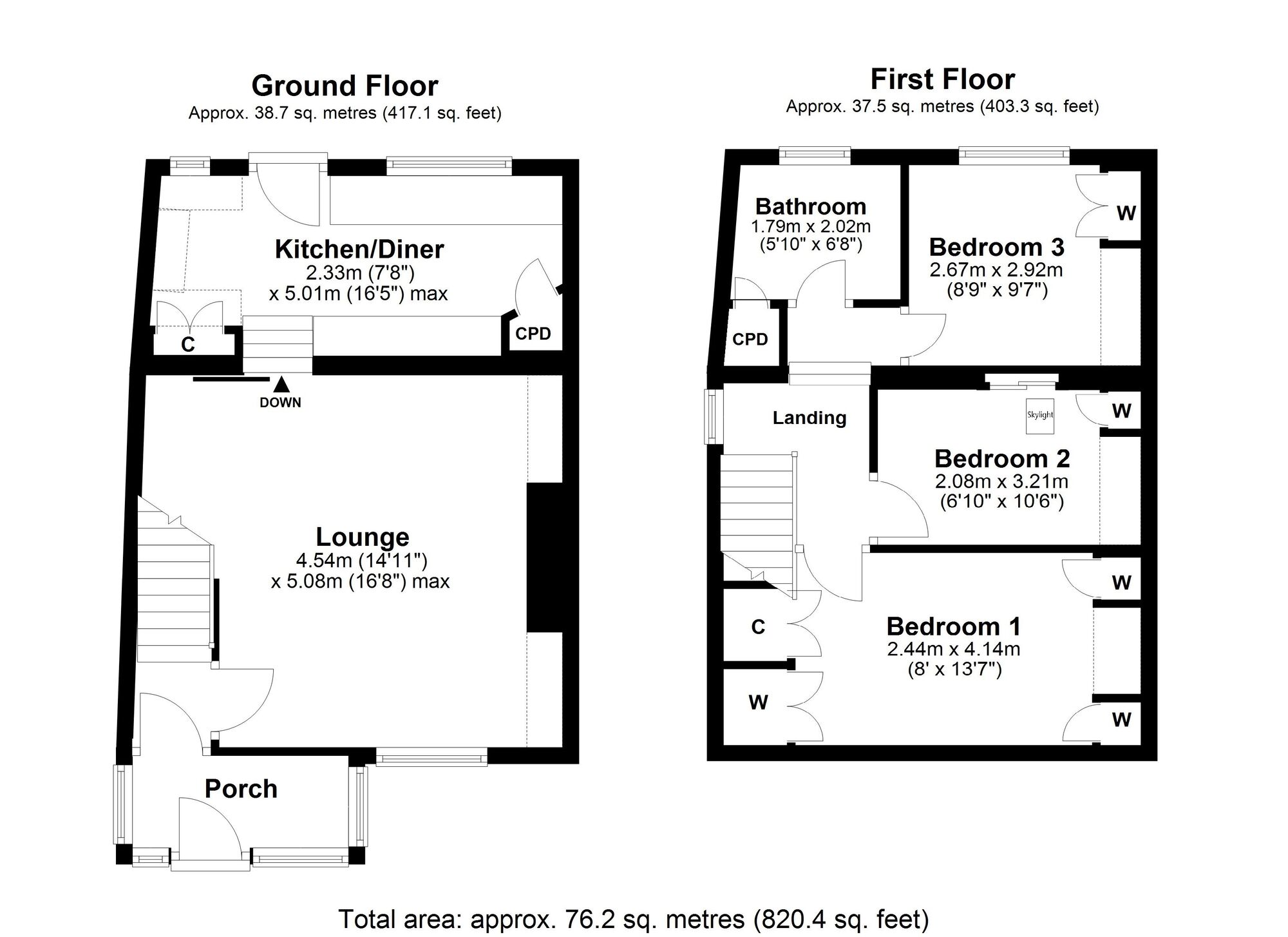 Floorplan of 3 bedroom End Terrace House for sale, Crawcrook Terrace, Crawcrook, Ryton, NE40