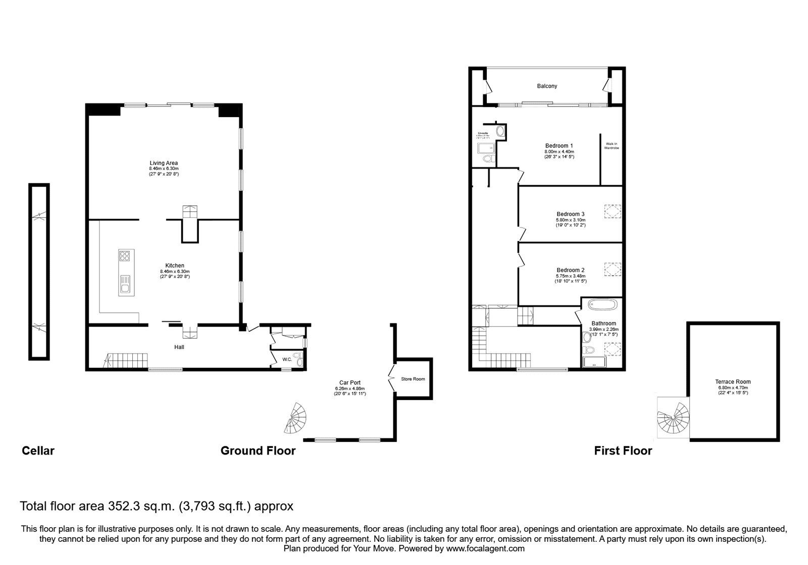 Floorplan of 3 bedroom  House for sale, Dyke Heads Lane, Greenside, Ryton, NE40