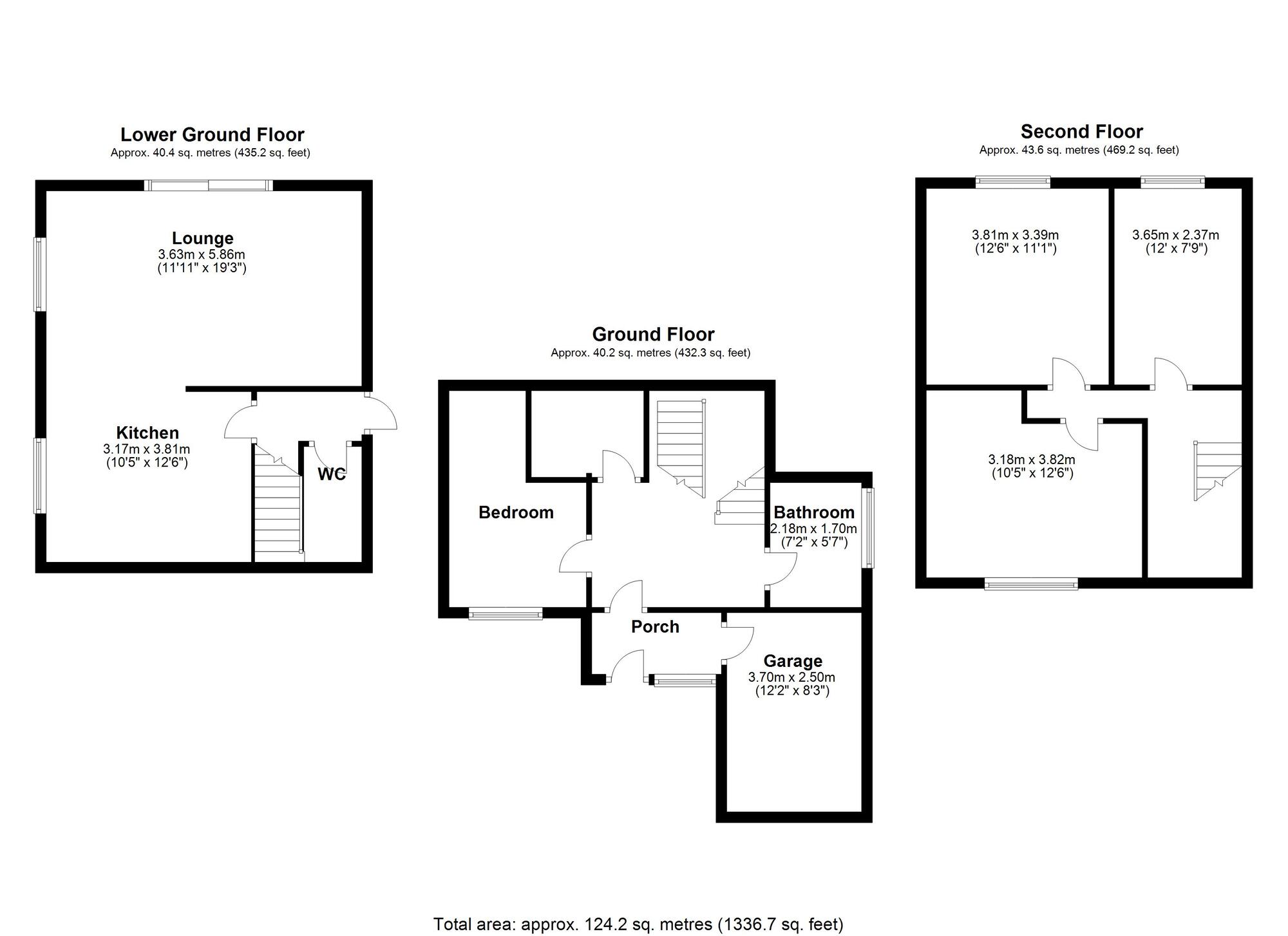 Floorplan of 4 bedroom Detached House for sale, Wellfield Court, Crawcrook   Ryton, NE40