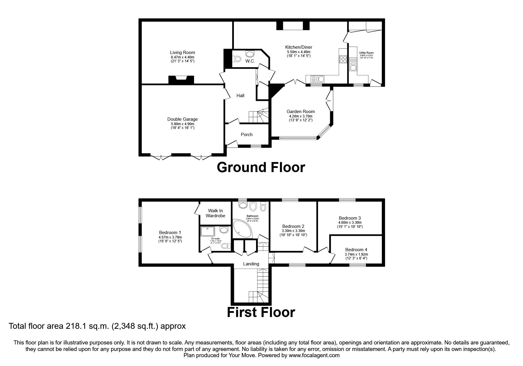 Floorplan of 4 bedroom Detached House for sale, The Steadings, Greenside, Ryton, NE40