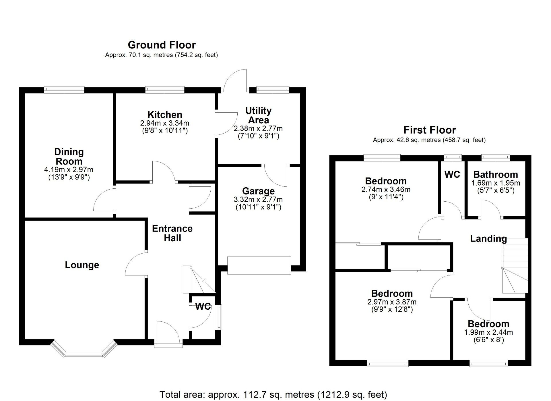 Floorplan of 3 bedroom Detached House for sale, The Mount, Grange Road, Tyne and Wear, NE40