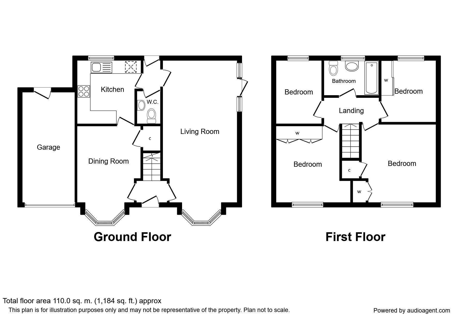 Floorplan of 4 bedroom Detached House for sale, Cloverhill Drive, Crawcrook, Ryton, Tyne and Wear, NE40