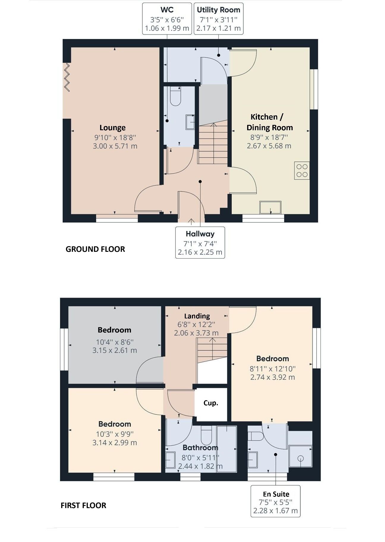 Floorplan of 3 bedroom Semi Detached House for sale, Glebe View, Crawcrook Ryton, Tyne and Wear, NE40