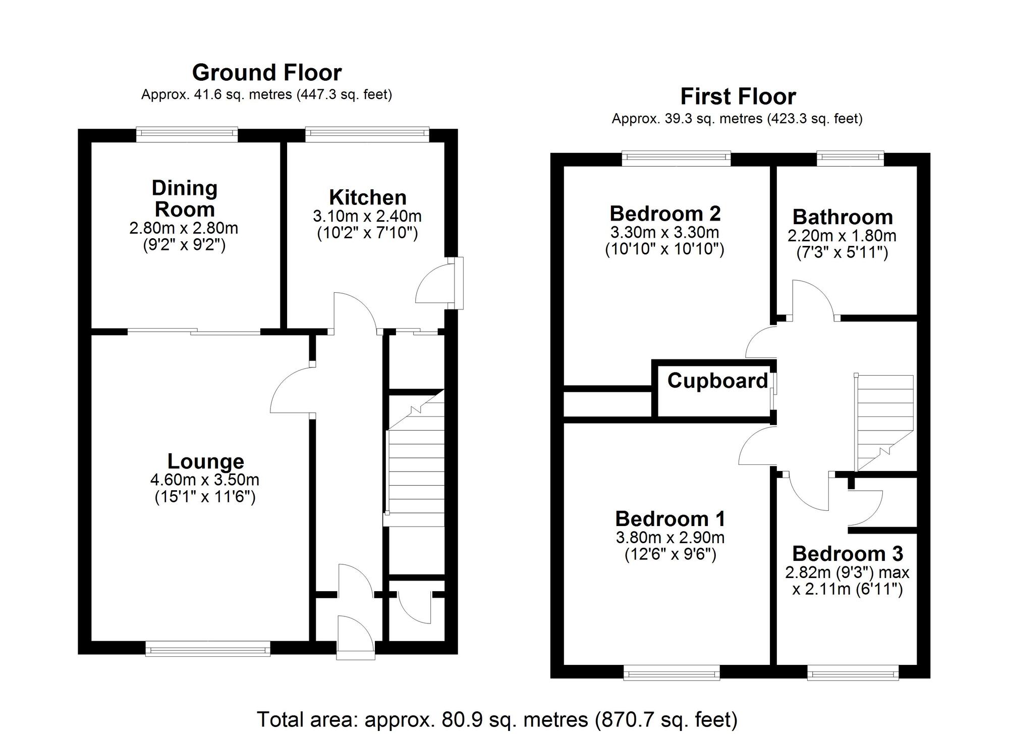 Floorplan of 3 bedroom Semi Detached House for sale, Grange View, Ryton, Tyne and Wear, NE40