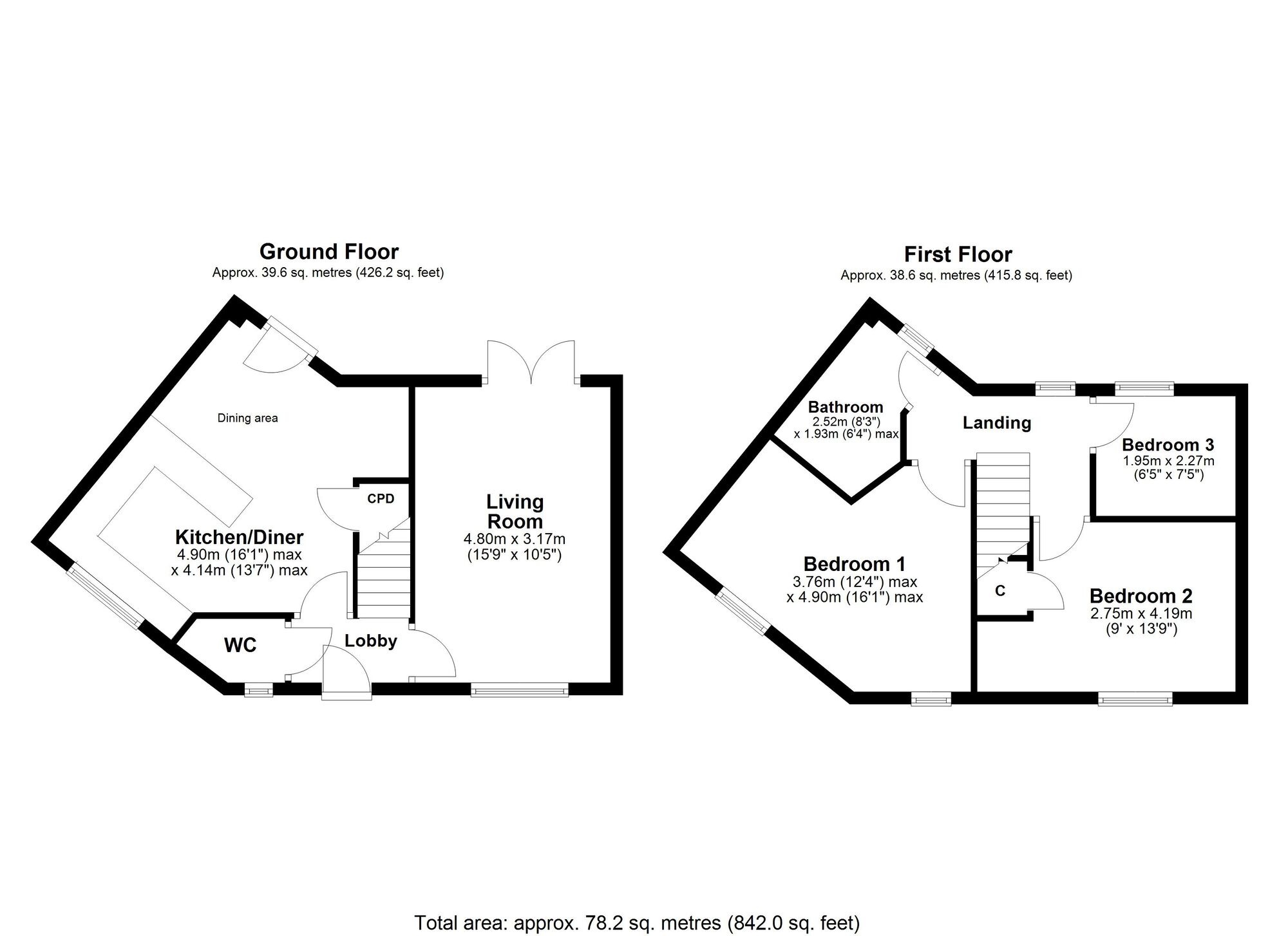 Floorplan of 3 bedroom Semi Detached House for sale, Ellen Crescent, Crawcrook, Ryton, Tyne and Wear, NE40