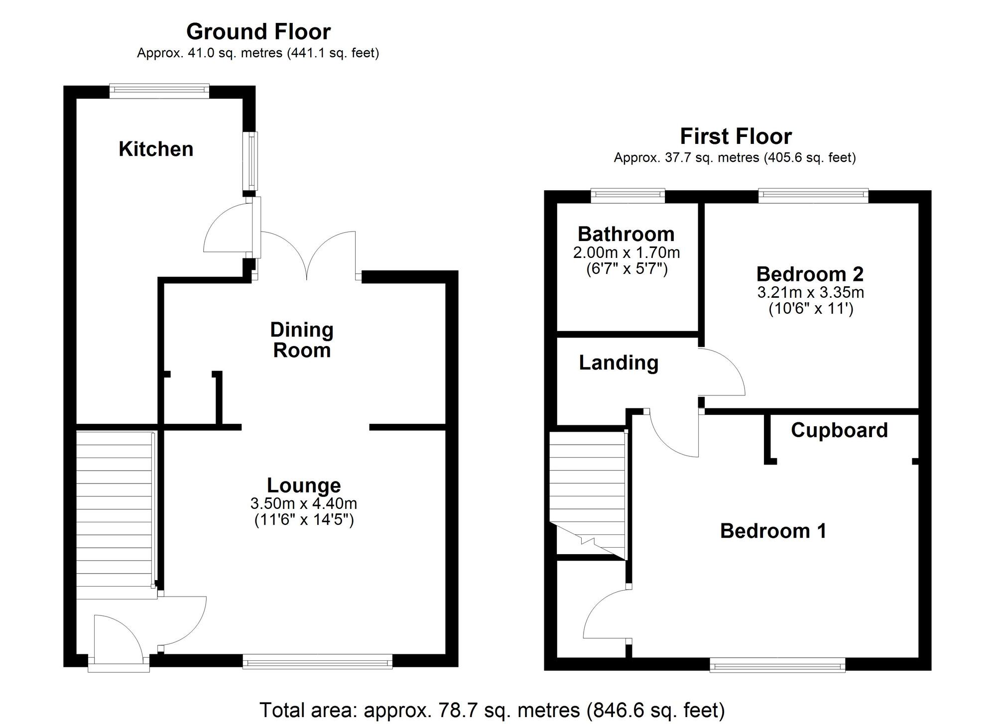 Floorplan of 2 bedroom Semi Detached House for sale, Heathfield Gardens, Greenside, Tyne and Wear, NE40