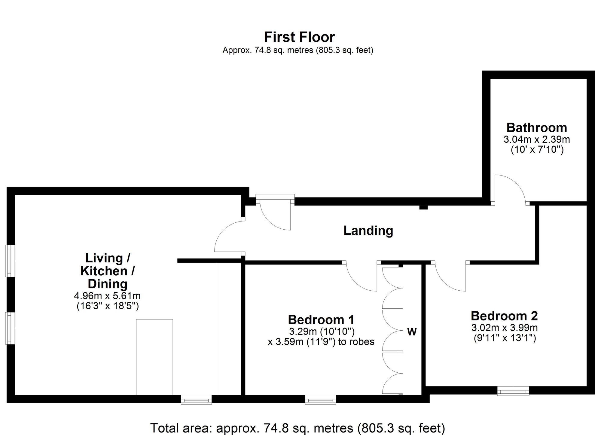 Floorplan of 2 bedroom  Flat for sale, Station Road, Wylam, Northumberland, NE41