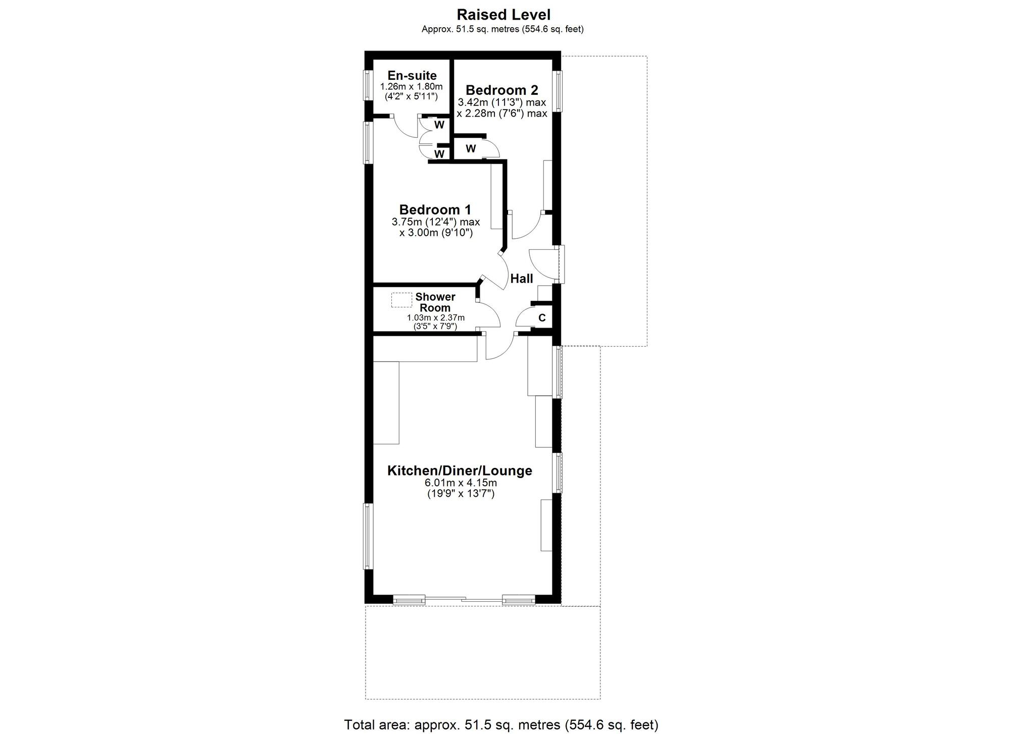 Floorplan of 2 bedroom  Property for sale, High Hermitage Country Park, Ovingham, Northumberland, NE42