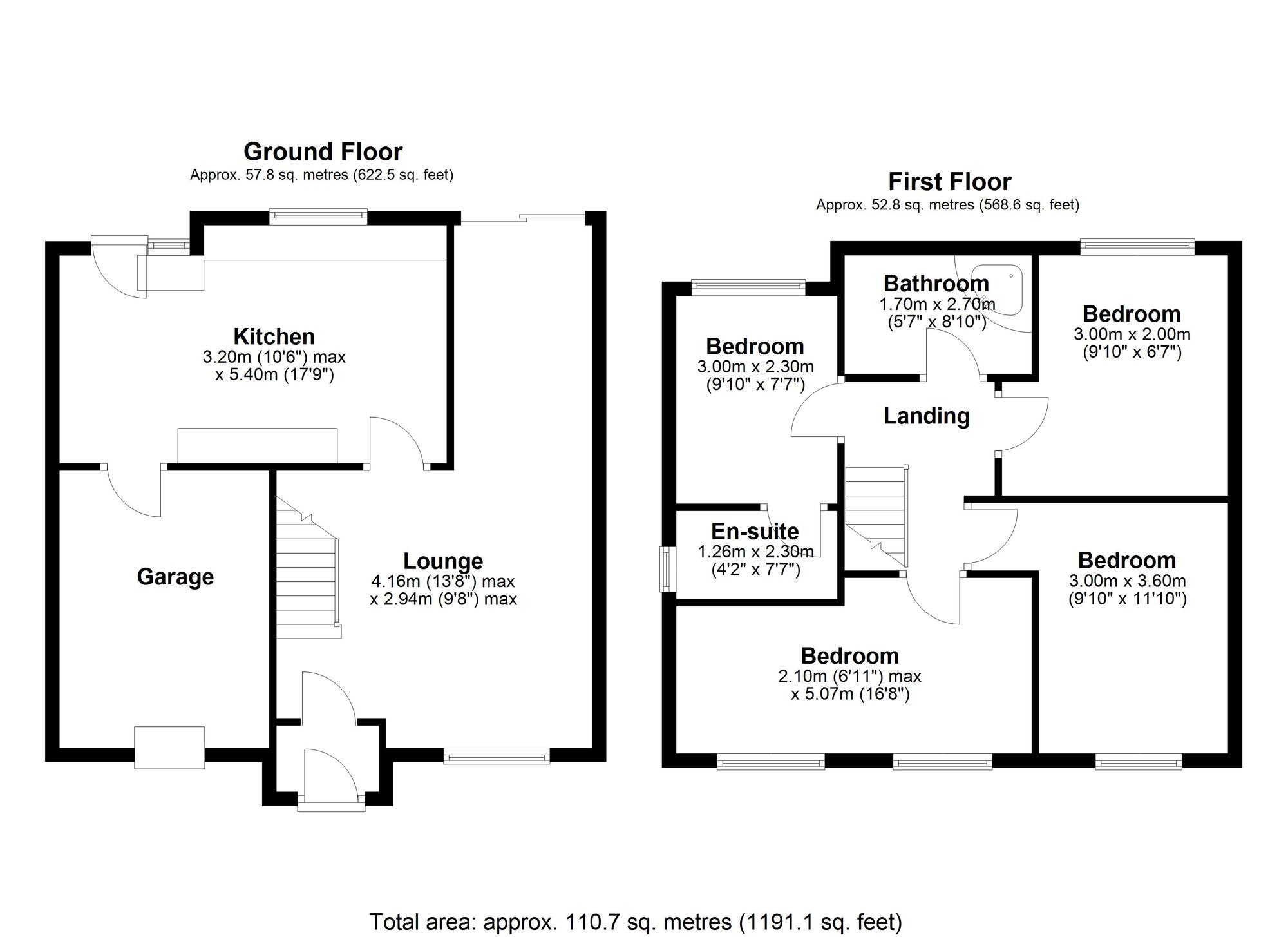 Floorplan of 4 bedroom Semi Detached House for sale, Castle Road, Prudhoe, Northumberland, NE42