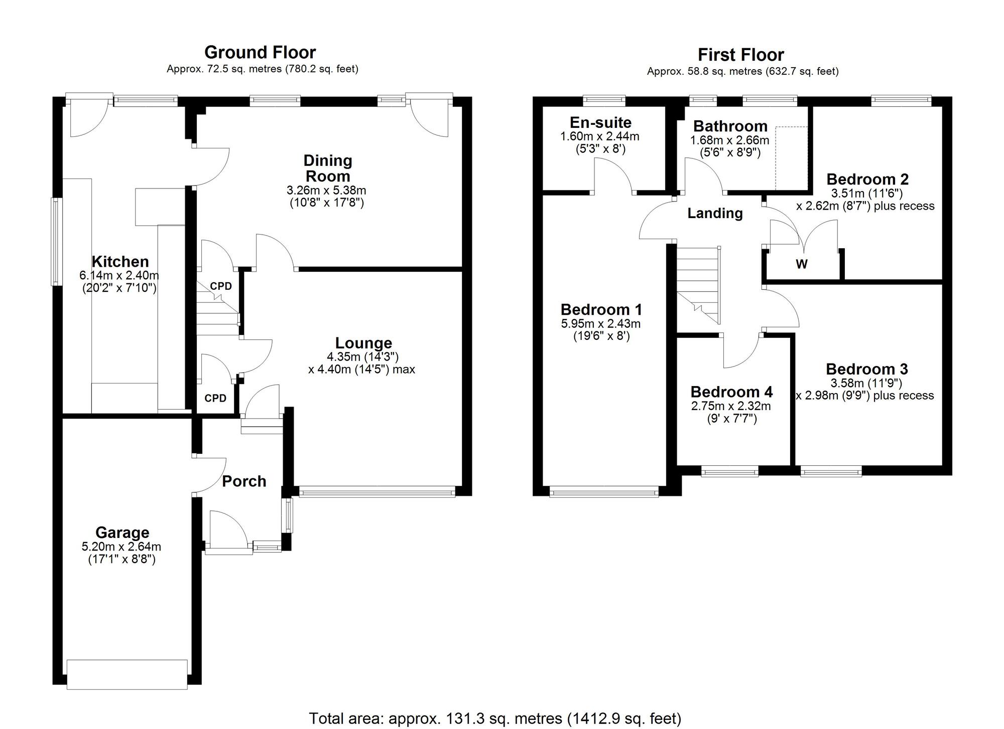Floorplan of 4 bedroom Semi Detached House for sale, Sycamore Grove, Prudhoe, Northumberland, NE42