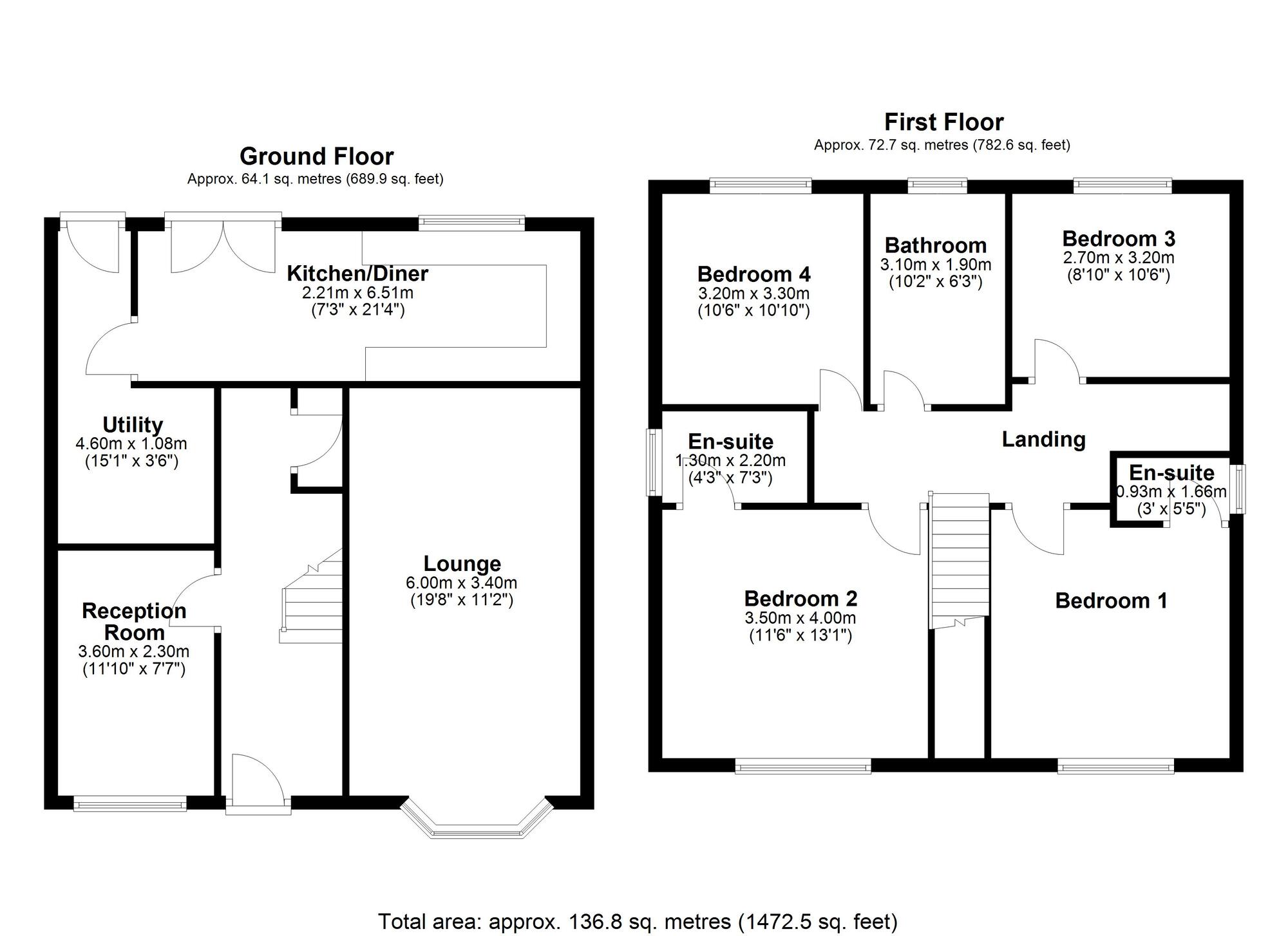 Floorplan of 4 bedroom Detached House for sale, Jarvis Drive, Ryton, Tyne and Wear, NE40