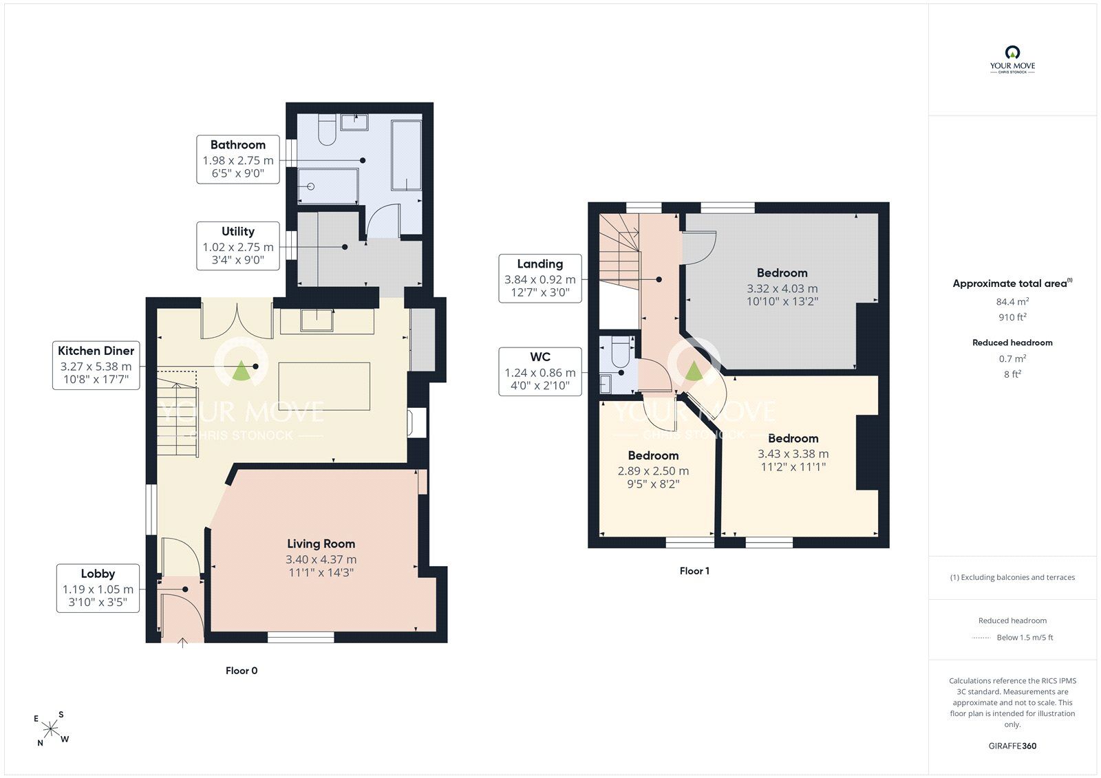 Floorplan of 3 bedroom Mid Terrace House for sale, Beech Grove Terrace South, Ryton, Tyne and Wear, NE40