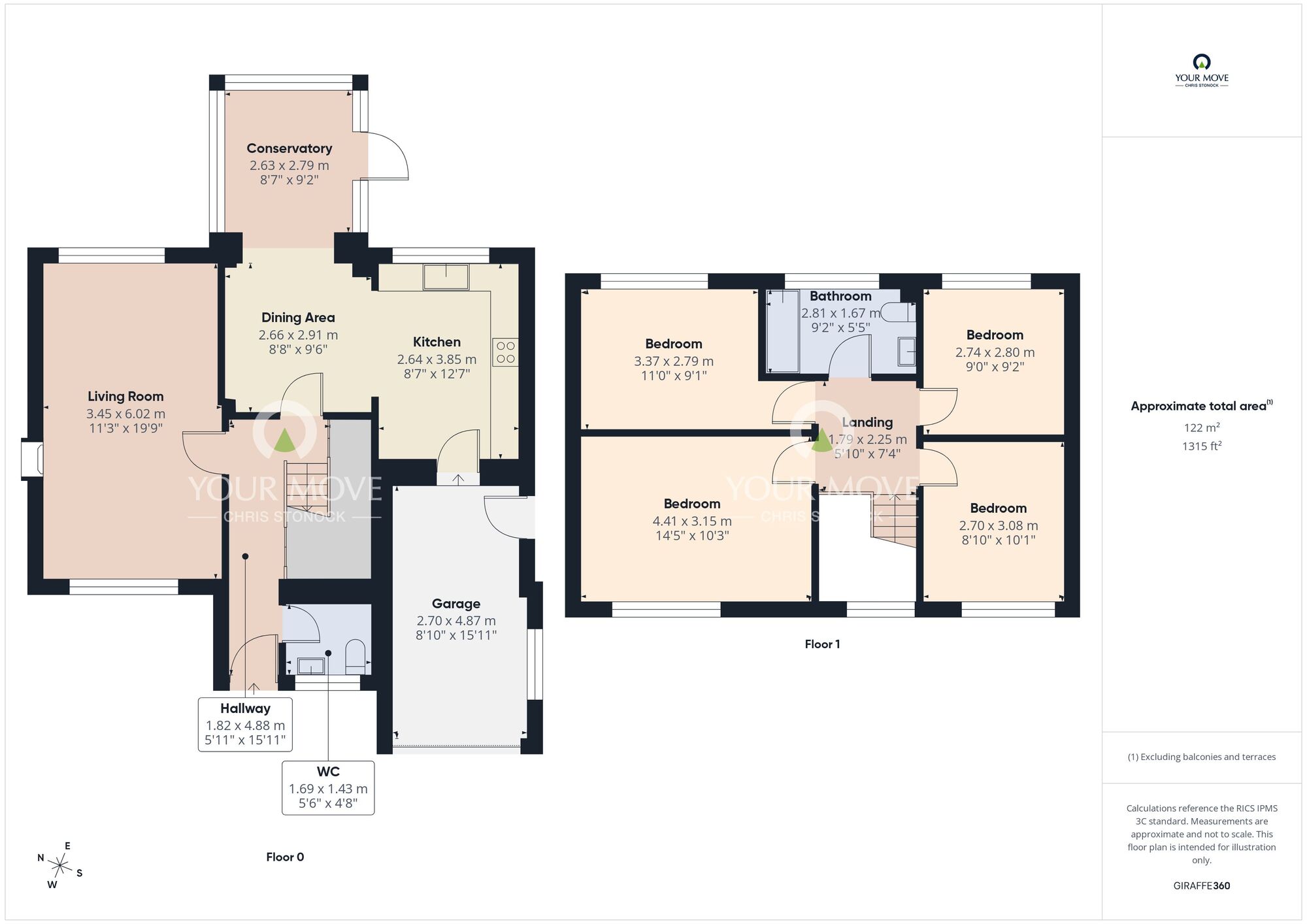 Floorplan of 4 bedroom Detached House for sale, Hill Rise, Ryton, Tyne and Wear, NE40