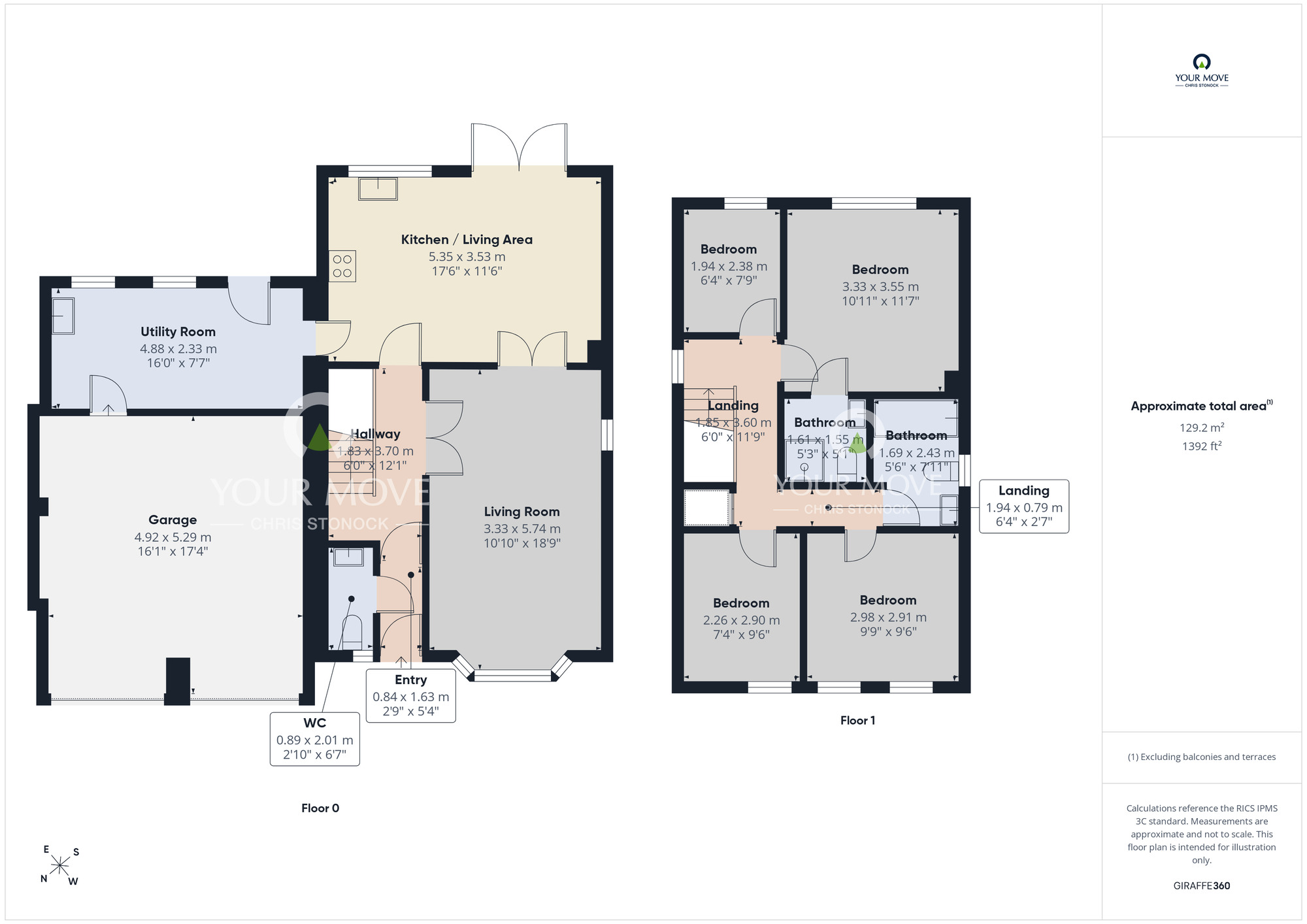Floorplan of 4 bedroom Detached House for sale, Bracken Way, Ryton, Tyne and Wear, NE40