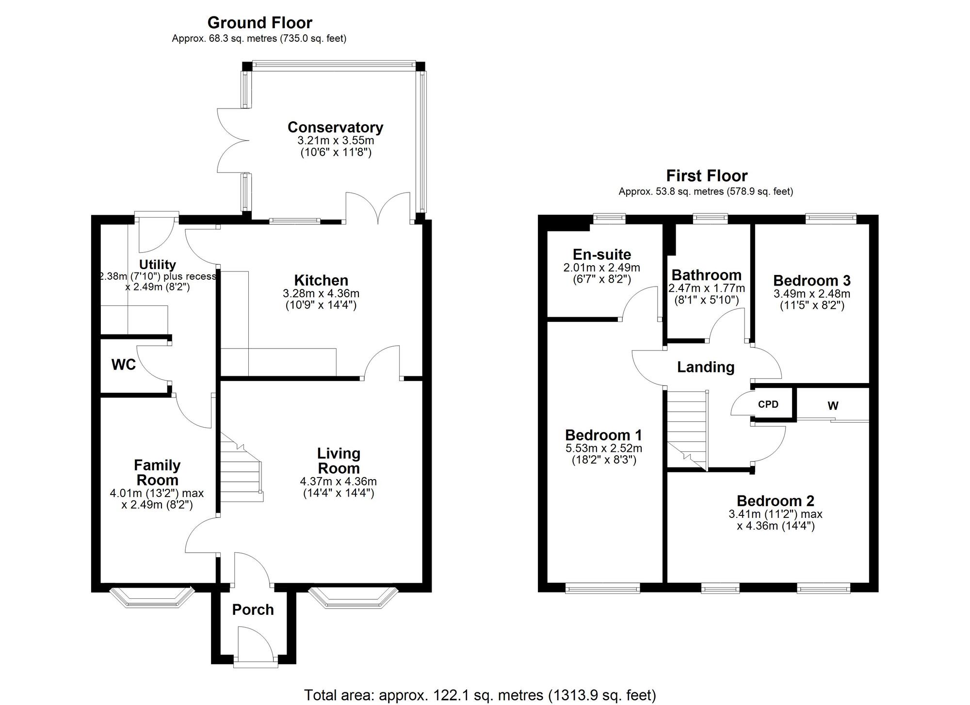 Floorplan of 3 bedroom Detached House for sale, Cloverhill Drive, Ryton, Tyne and Wear, NE40