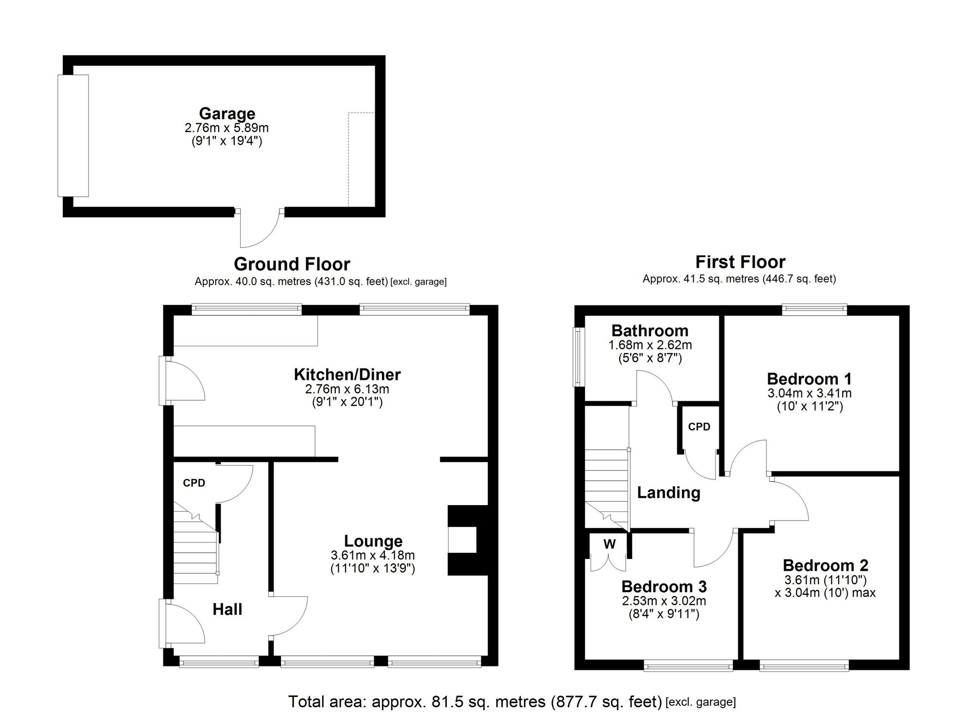 Floorplan of 3 bedroom Mid Terrace House for sale, Grange Crescent, Ryton, Tyne and Wear, NE40