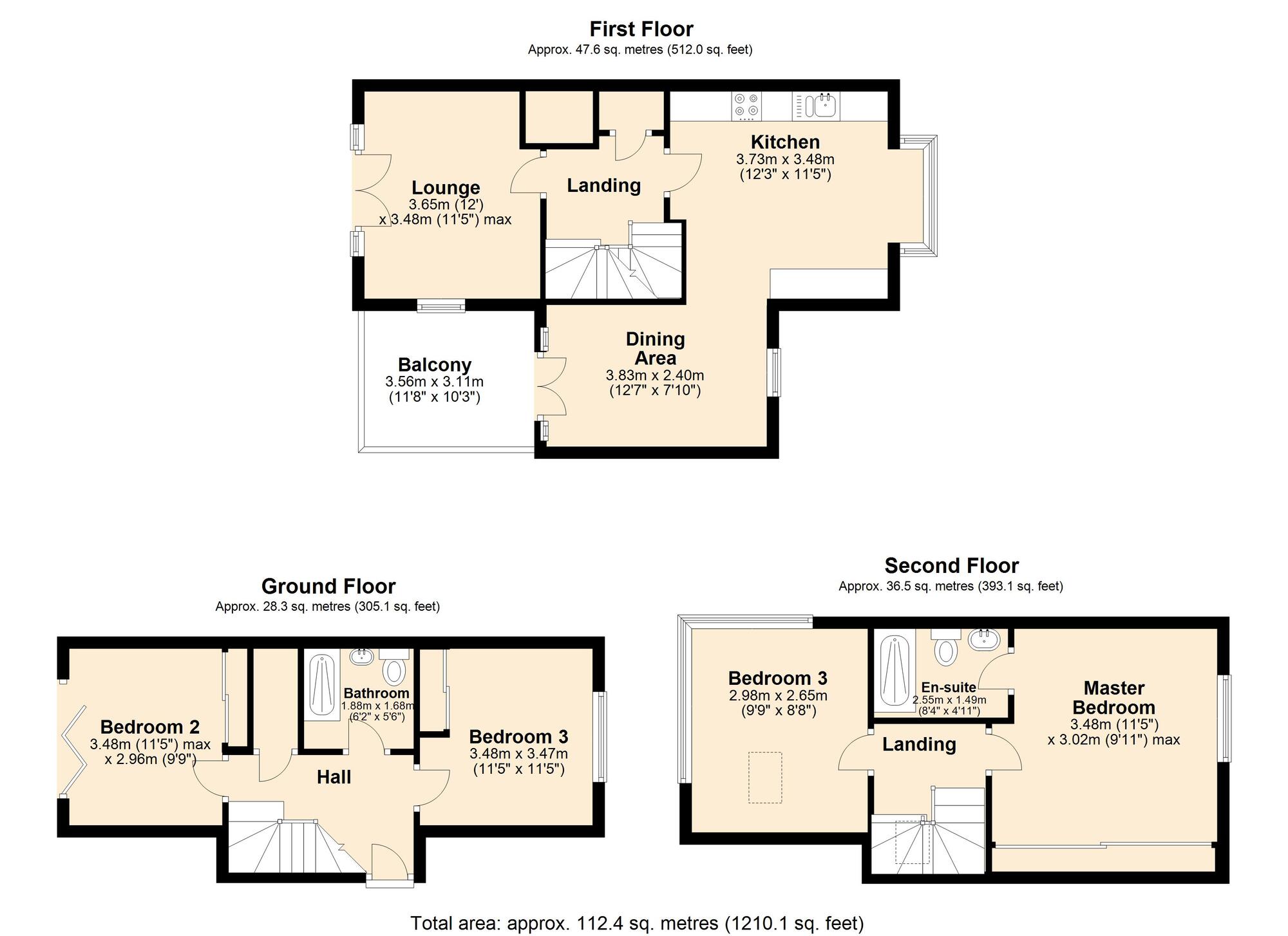 Floorplan of 4 bedroom End Terrace House for sale, Cromwell Ford Way, Blaydon, NE21