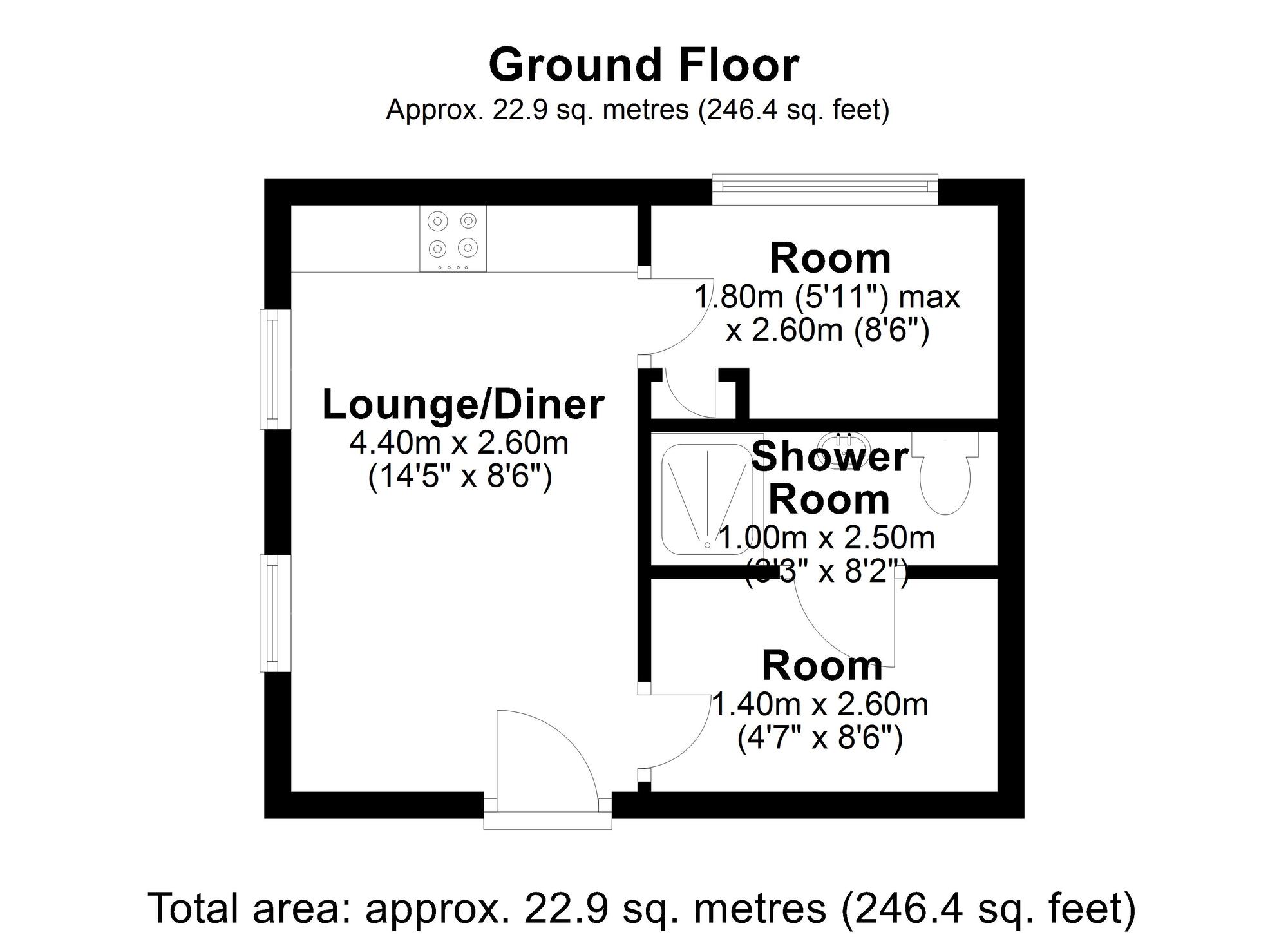 Floorplan of 1 bedroom  Flat for sale, Mollyfair Close, Ryton, Tyne and Wear, NE40