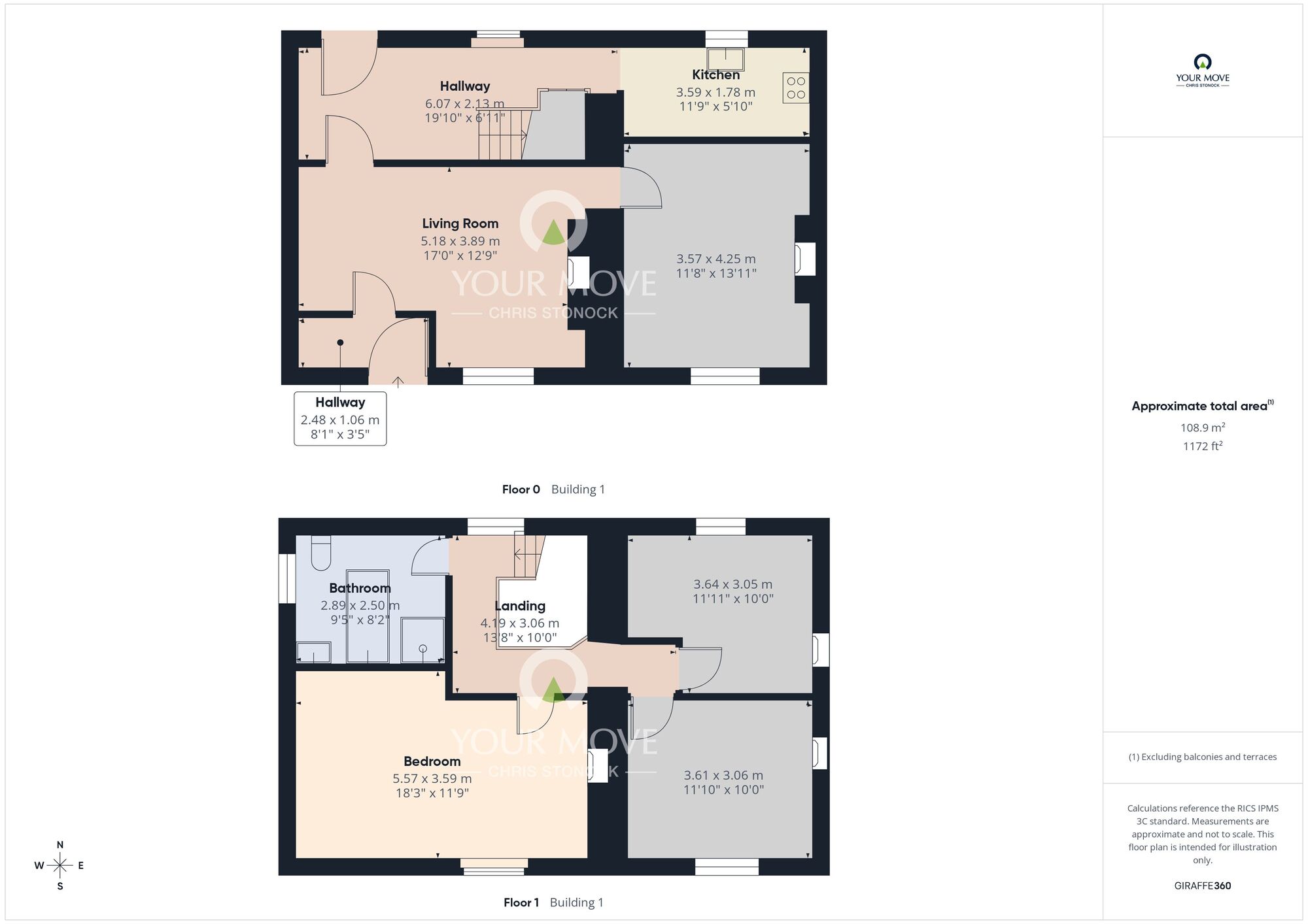 Floorplan of 3 bedroom Semi Detached House for sale, Main Road, Stocksfield, Northumberland, NE43