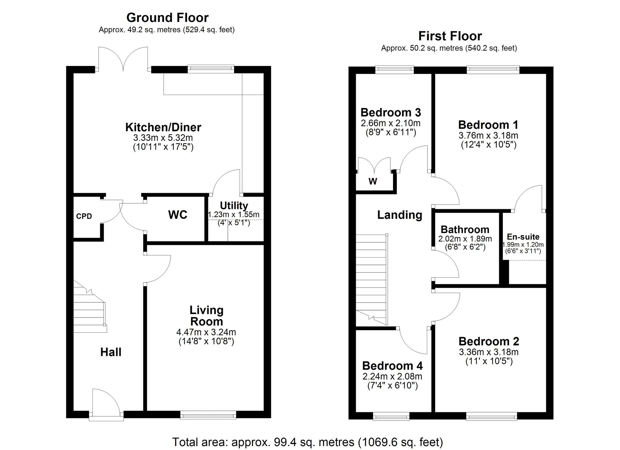 Floorplan of 4 bedroom Detached House for sale, Jarvis Drive, Crawcrook  Ryton, Tyne and Wear, NE40