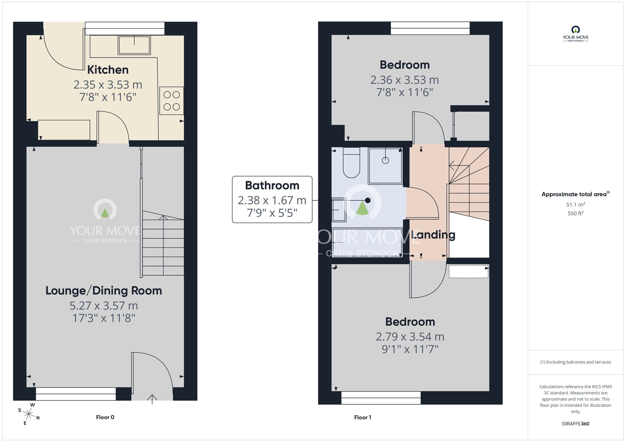 Floorplan of 2 bedroom Mid Terrace House for sale, Shaftoe Close, Crawcrook   Ryton, Tyne and Wear, NE40