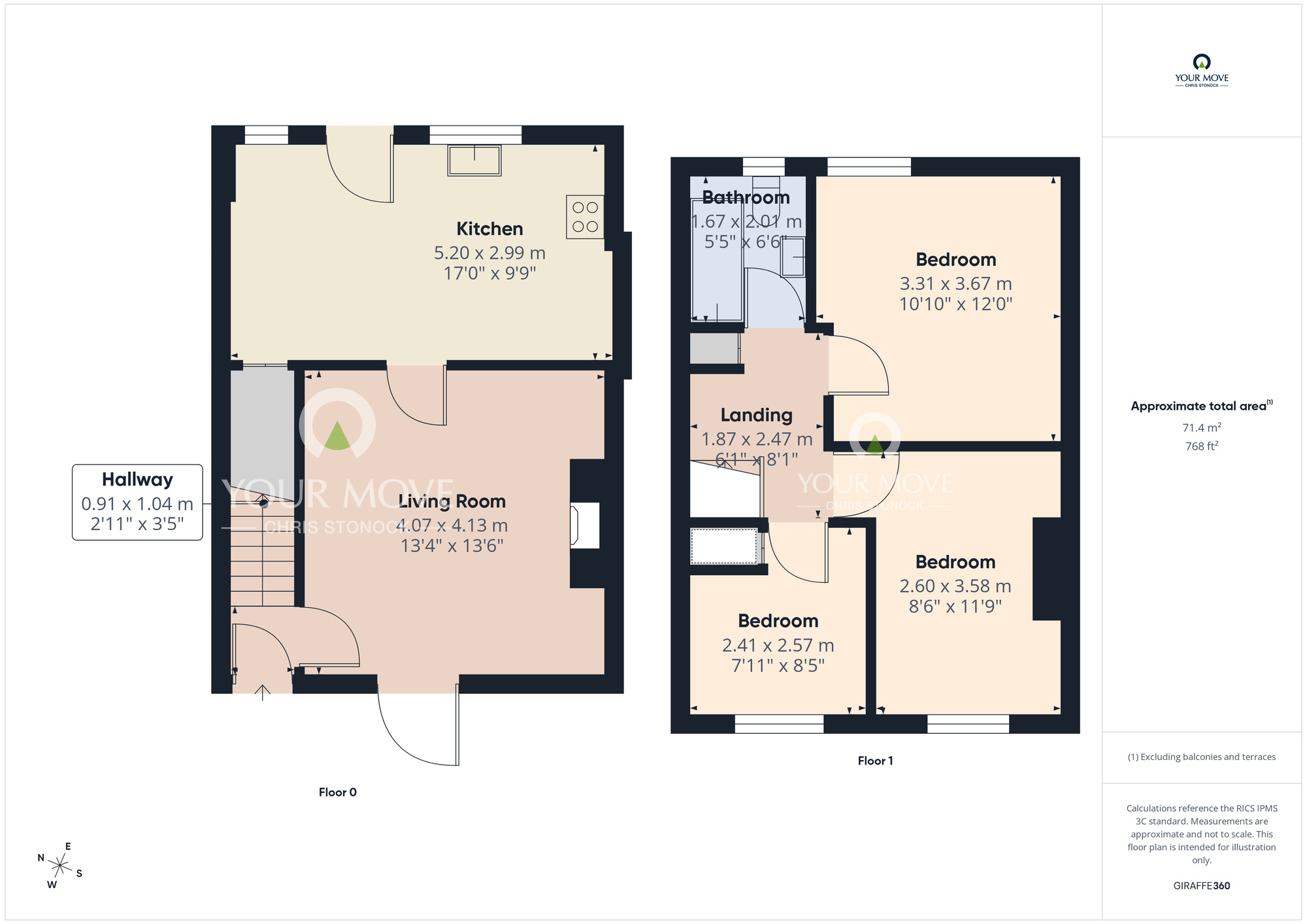 Floorplan of 3 bedroom Mid Terrace House for sale, West View, Clara Vale, Tyne and Wear, NE40