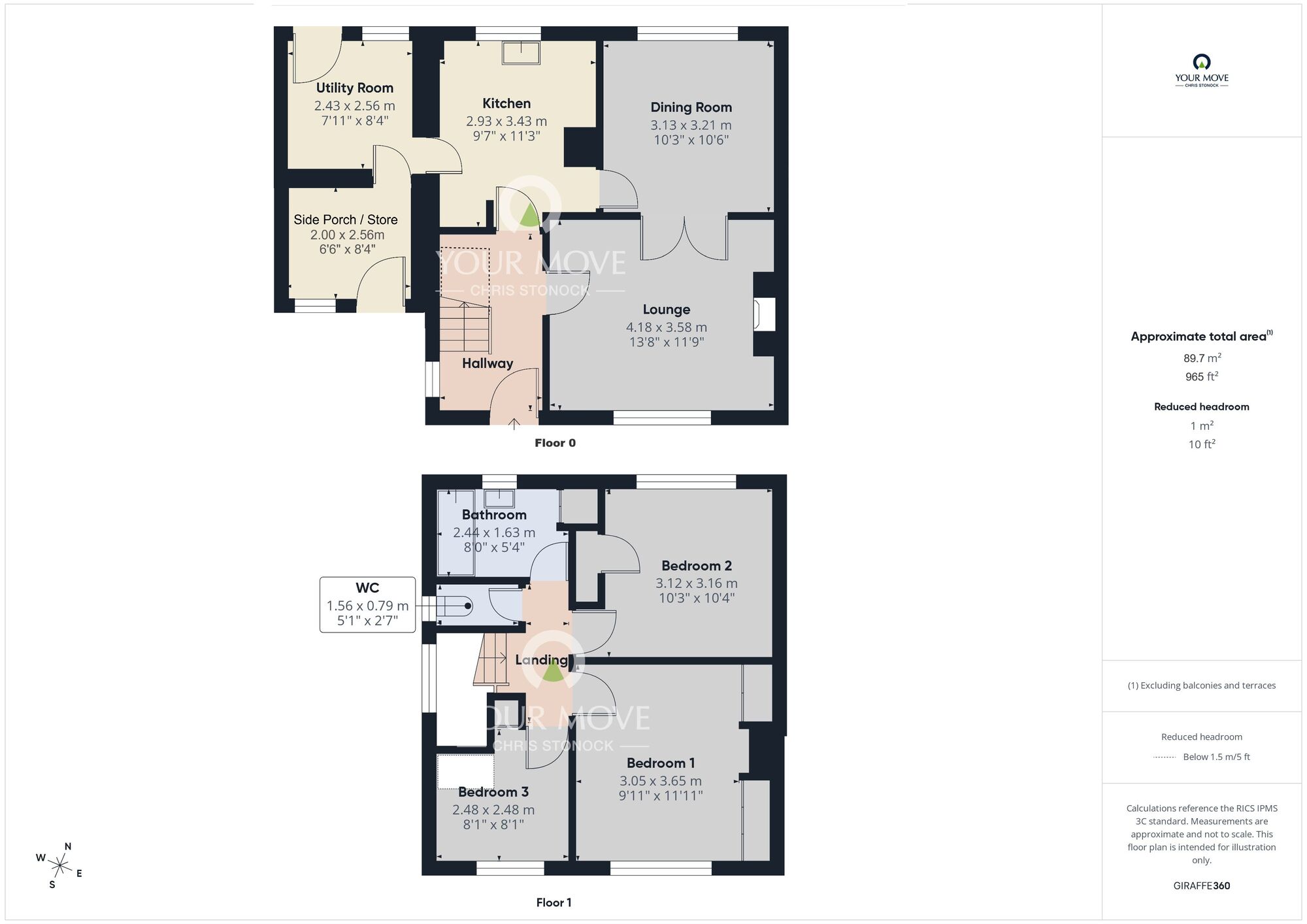 Floorplan of 3 bedroom Semi Detached House for sale, Garden House Estate, Crawcrook  Ryton, Tyne and Wear, NE40