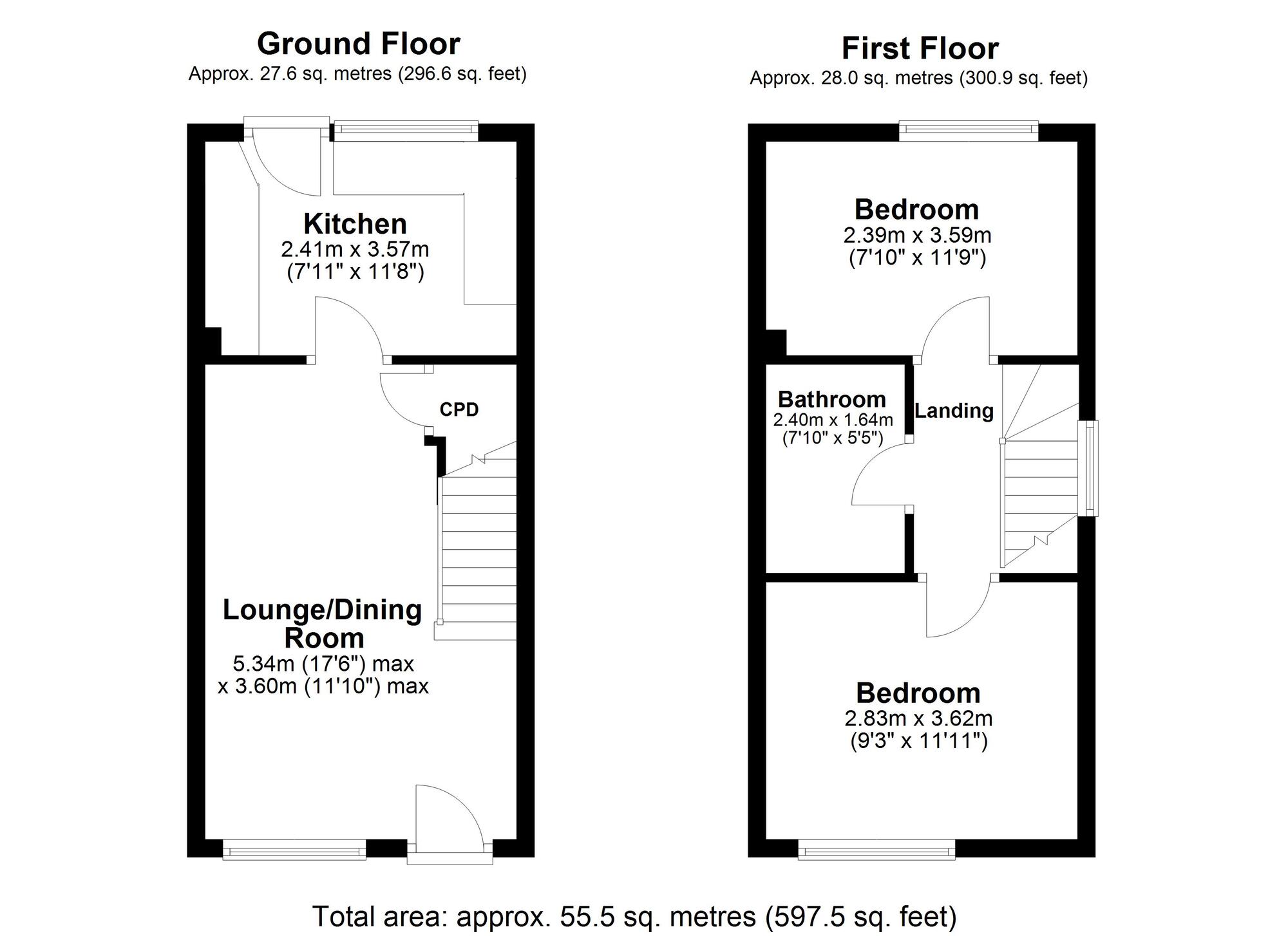 Floorplan of 2 bedroom End Terrace House for sale, Shaftoe Close, Ryton, Tyne and Wear, NE40