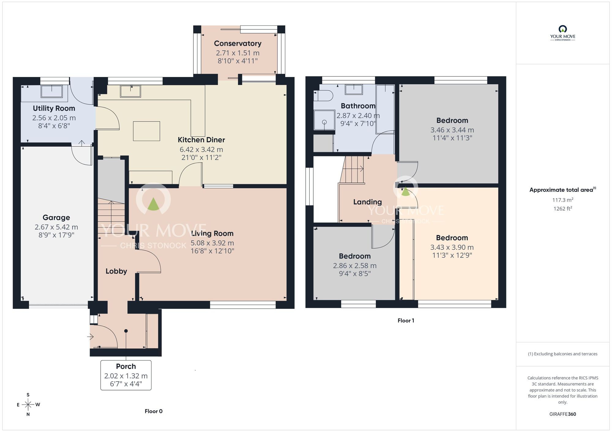 Floorplan of 3 bedroom Detached House for sale, Drawback, Prudhoe, Northumberland, NE42