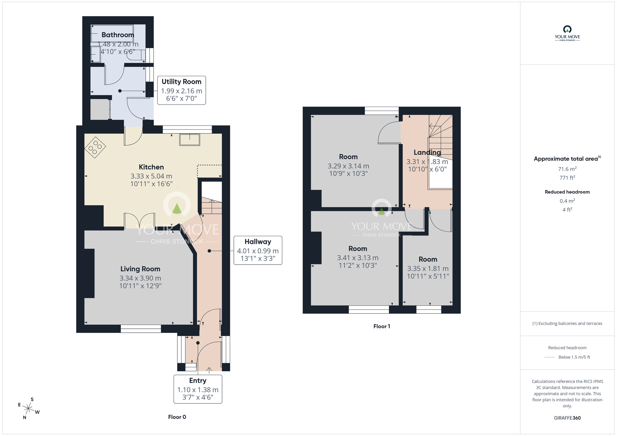 Floorplan of 3 bedroom Mid Terrace House for sale, Beech Grove Terrace South, Ryton, Tyne and Wear, NE40