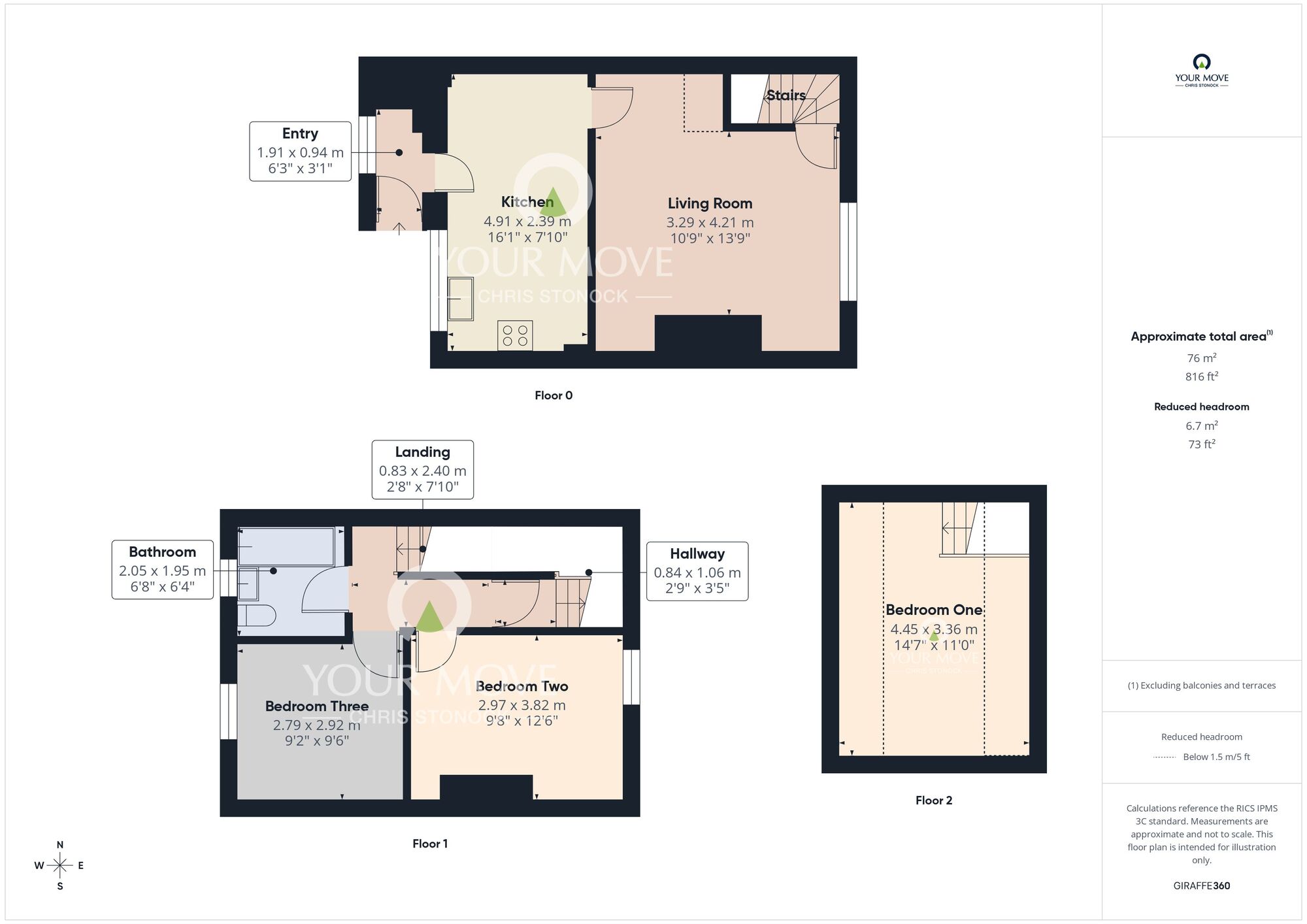 Floorplan of 3 bedroom Mid Terrace House for sale, Milton Street, Greenside, Ryton, NE40