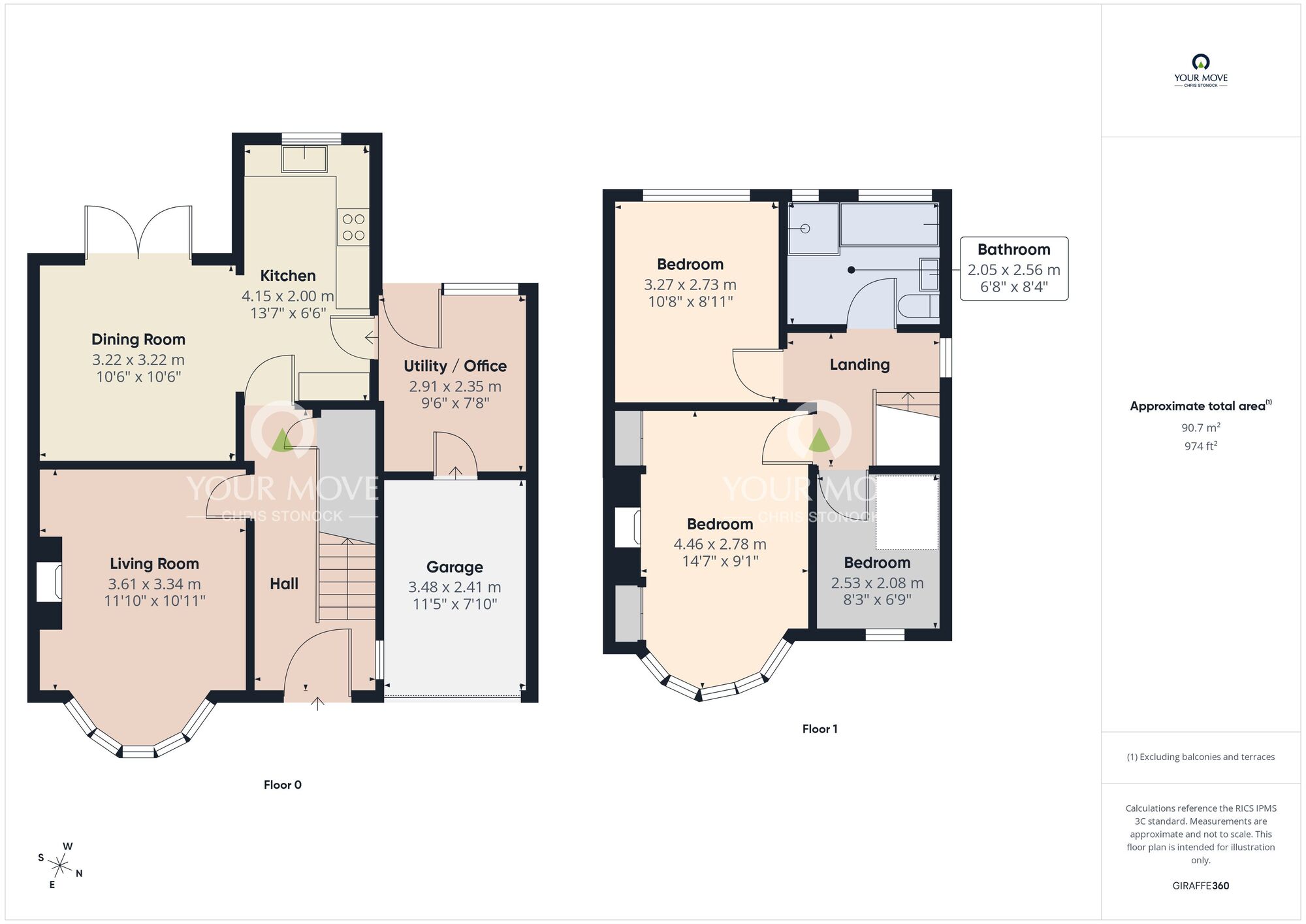 Floorplan of 3 bedroom Semi Detached House for sale, St. Agnes Gardens West, Crawcrook Ryton, Tyne and Wear, NE40