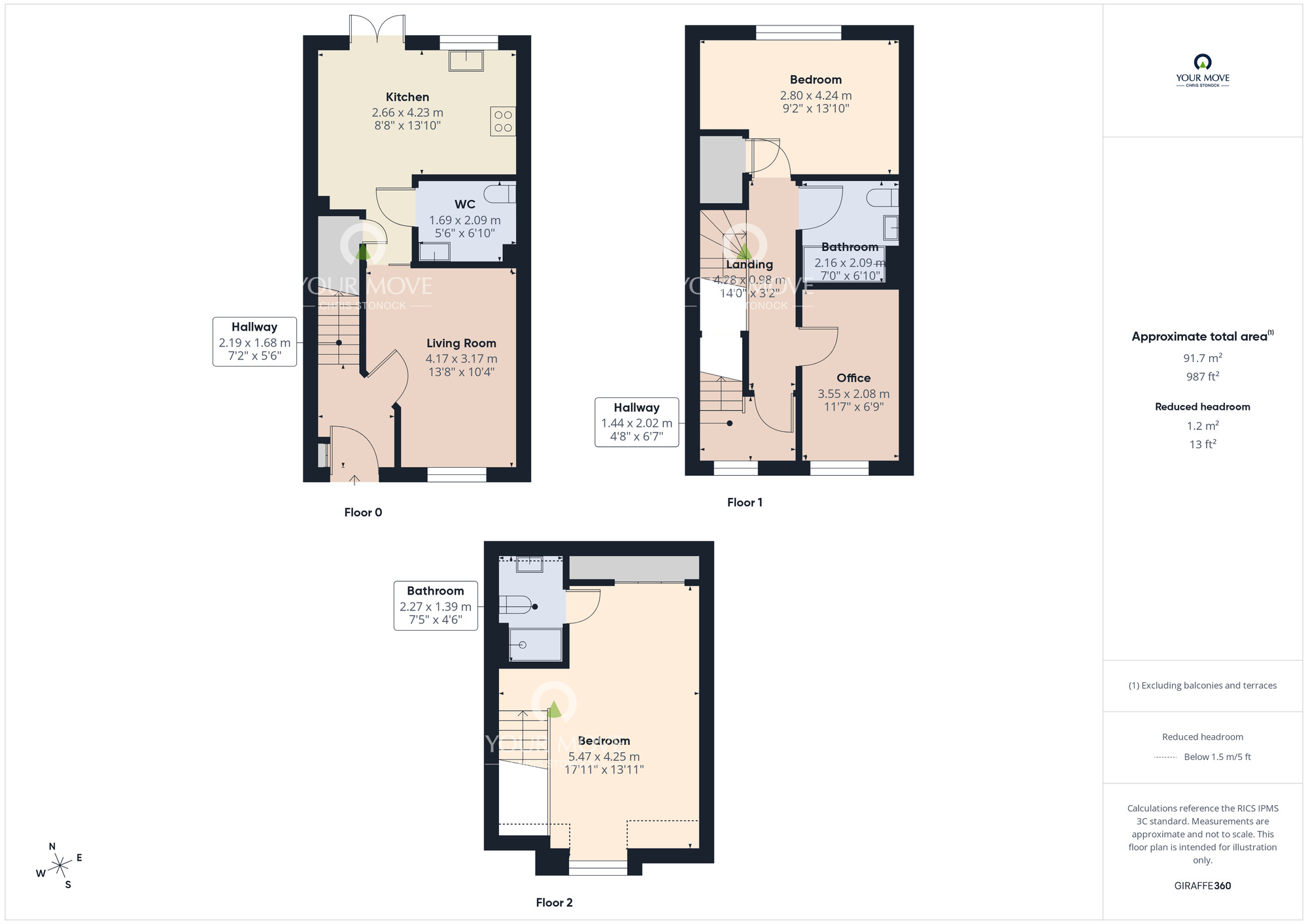 Floorplan of 3 bedroom Semi Detached House for sale, Wagtail Gardens, Ryton, Tyne and Wear, NE40