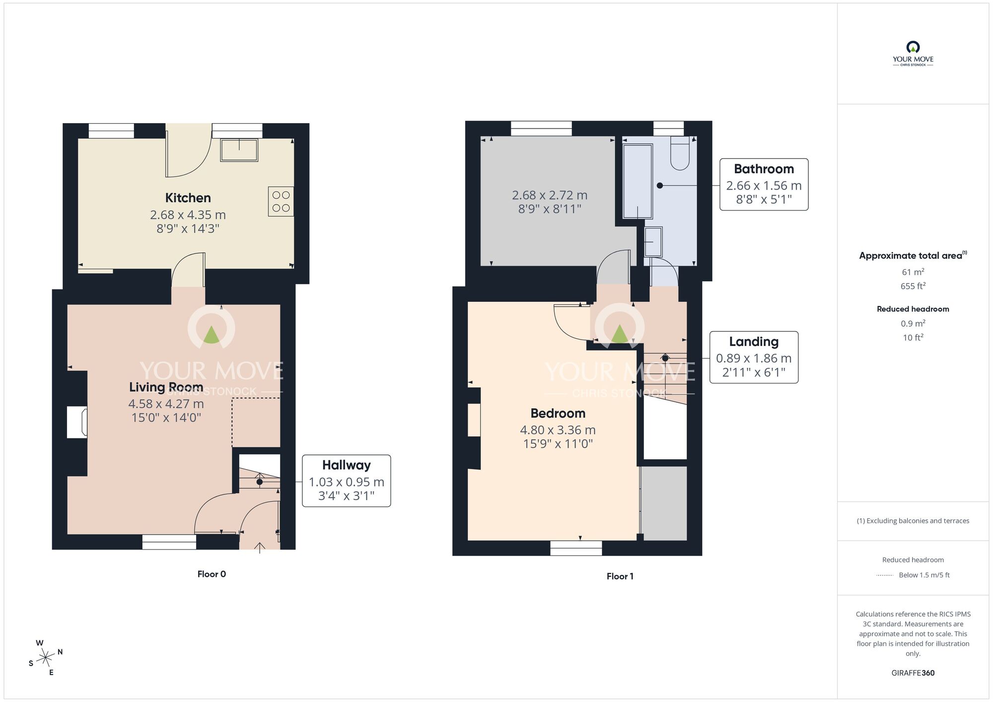 Floorplan of 2 bedroom Mid Terrace House for sale, Crawcrook Terrace, Crawcrook, Ryton, Tyne and Wear, NE40