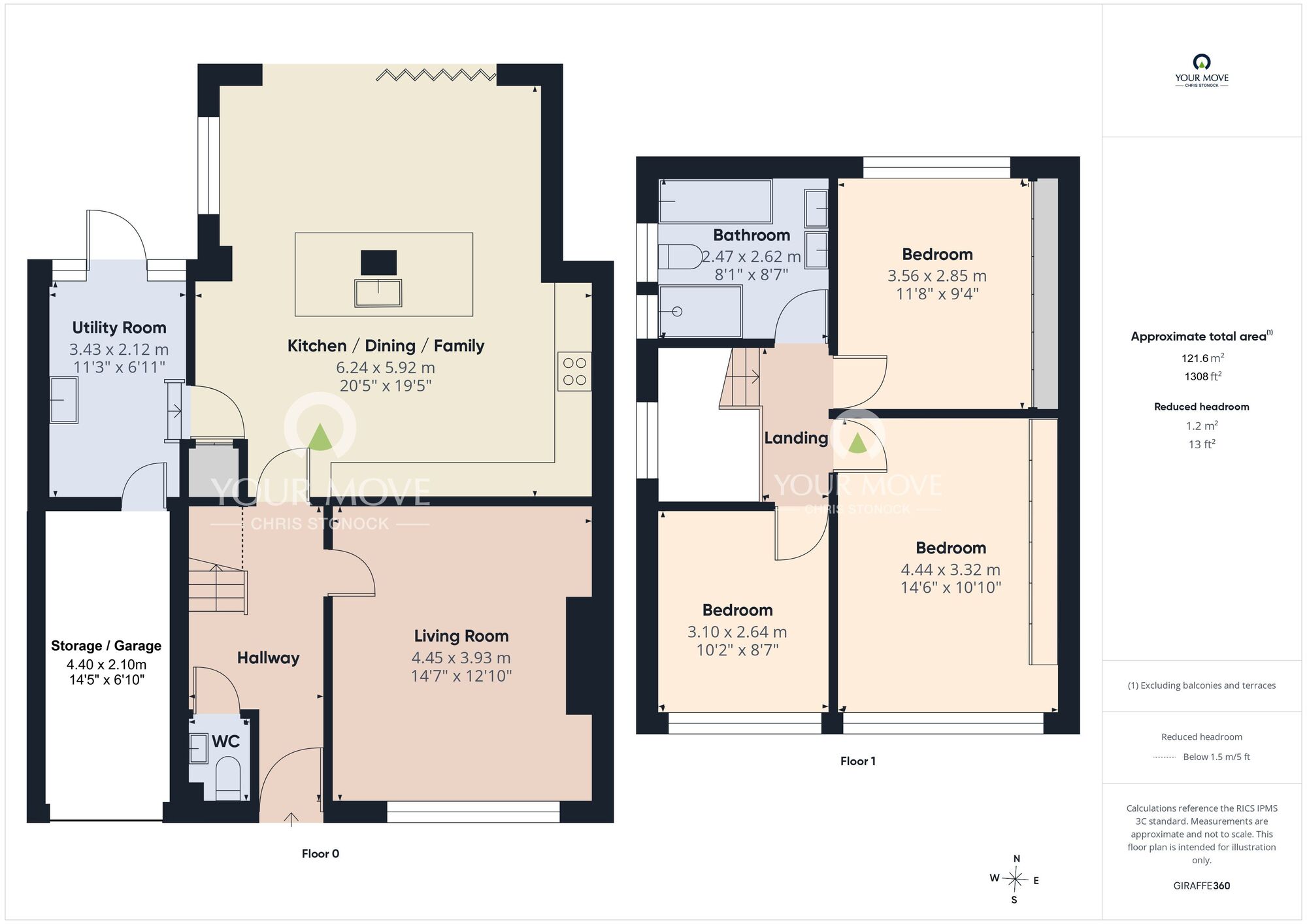 Floorplan of 3 bedroom Semi Detached House for sale, Holburn Way, Ryton, Tyne and Wear, NE40