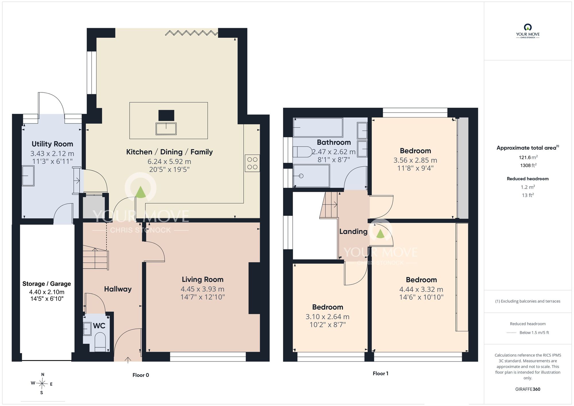 Floorplan of 3 bedroom Semi Detached House for sale, Holburn Way, Ryton, Tyne and Wear, NE40