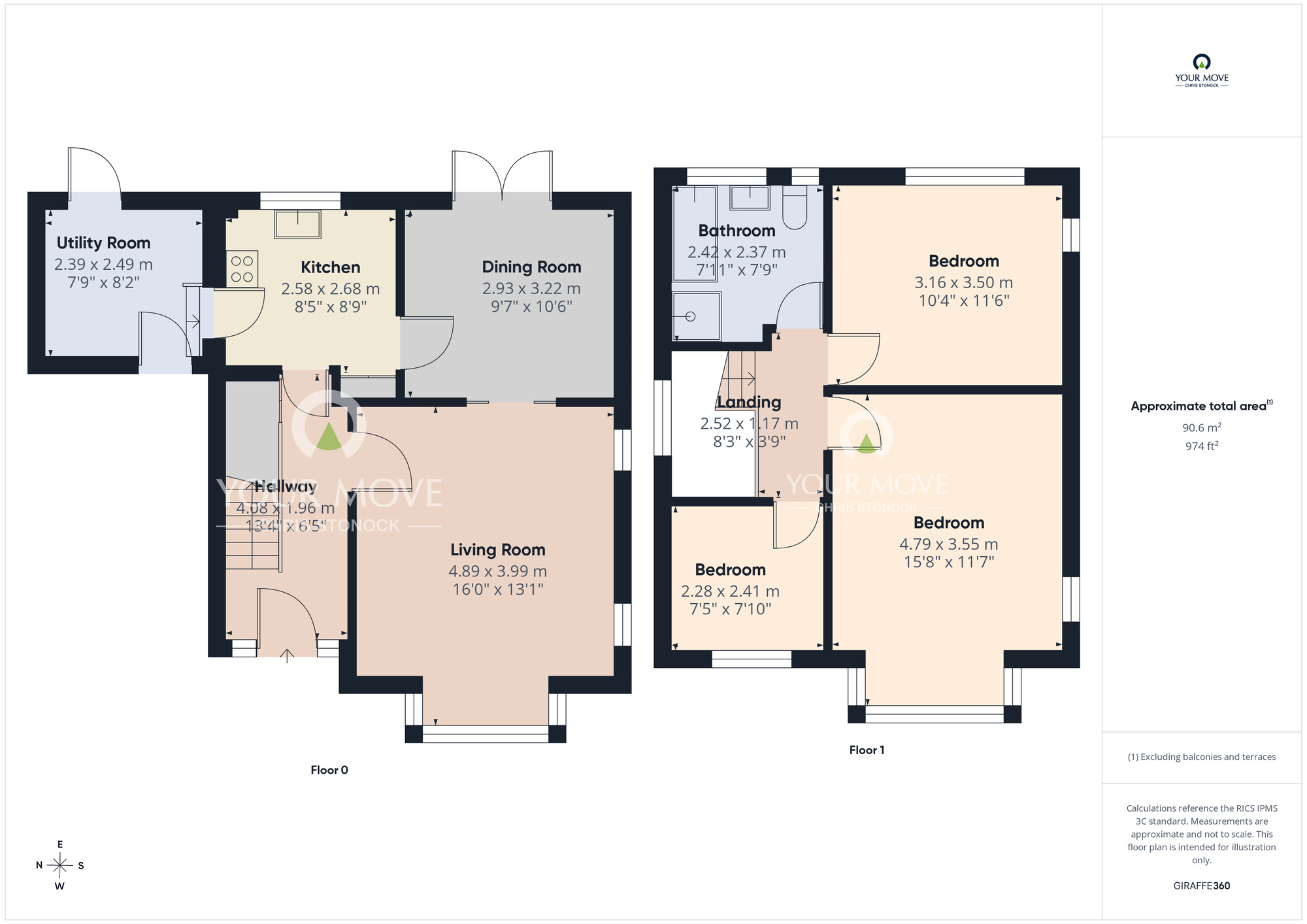 Floorplan of 3 bedroom Link Detached House for sale, Ryton Hall Drive, Ryton, Tyne and Wear, NE40