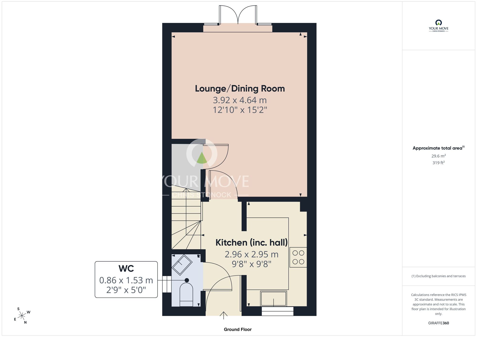 Floorplan of 2 bedroom End Terrace House for sale, Grayling Way, Ryton, Tyne and Wear, NE40
