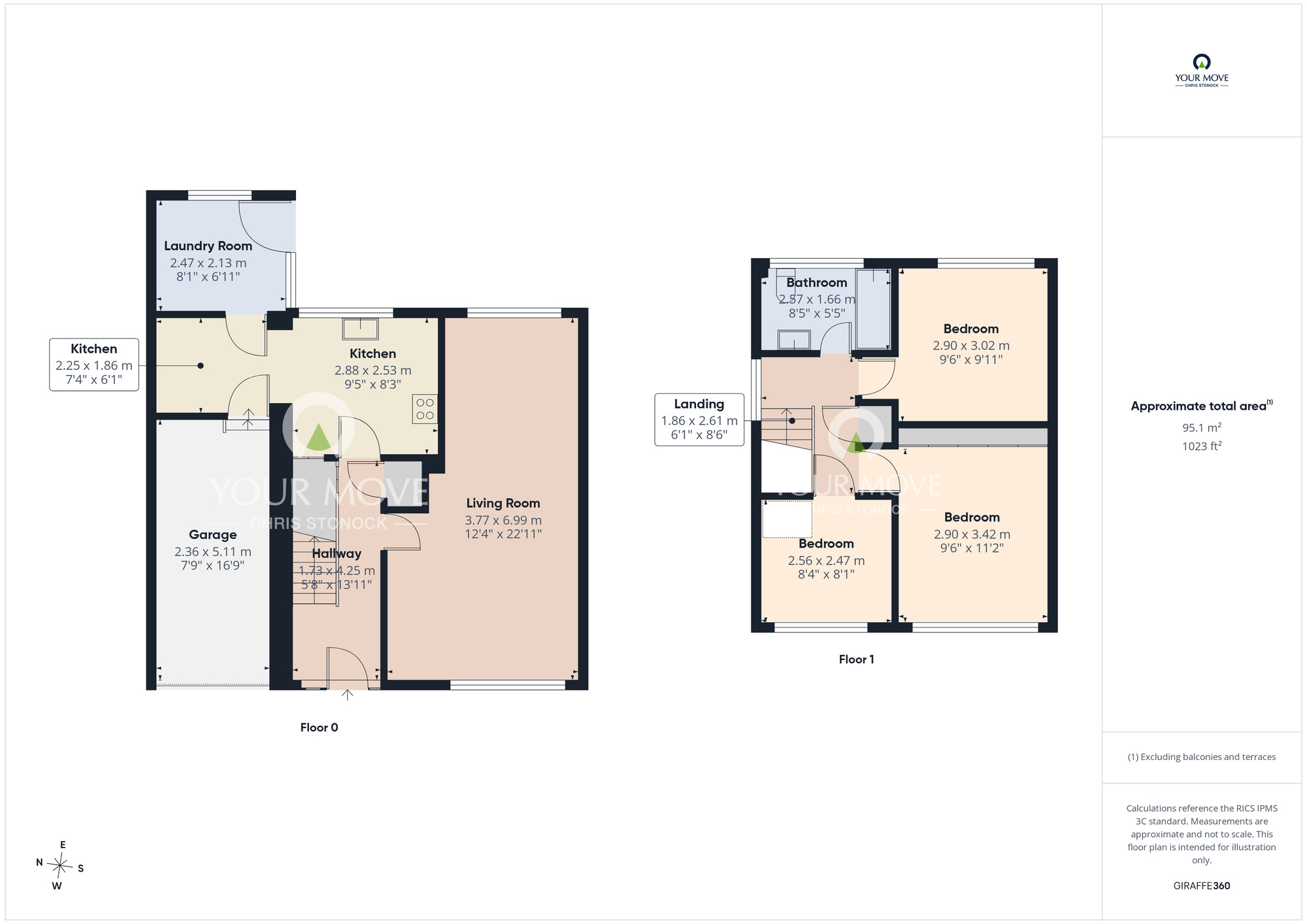 Floorplan of 3 bedroom Link Detached House for sale, Horsley Avenue, Ryton, Tyne and Wear, NE40