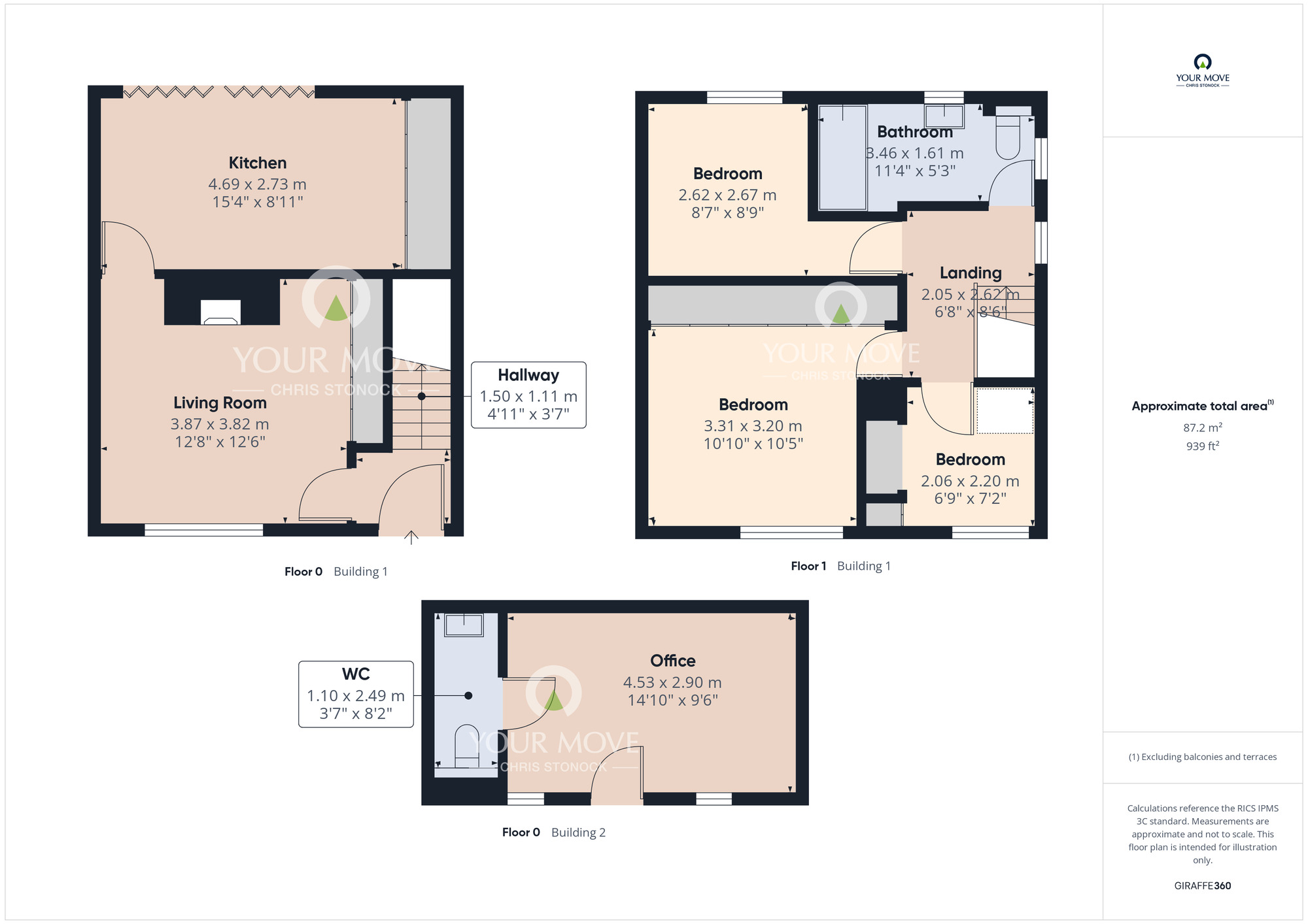 Floorplan of 3 bedroom End Terrace House for sale, Woodside Way, Ryton, Tyne and Wear, NE40