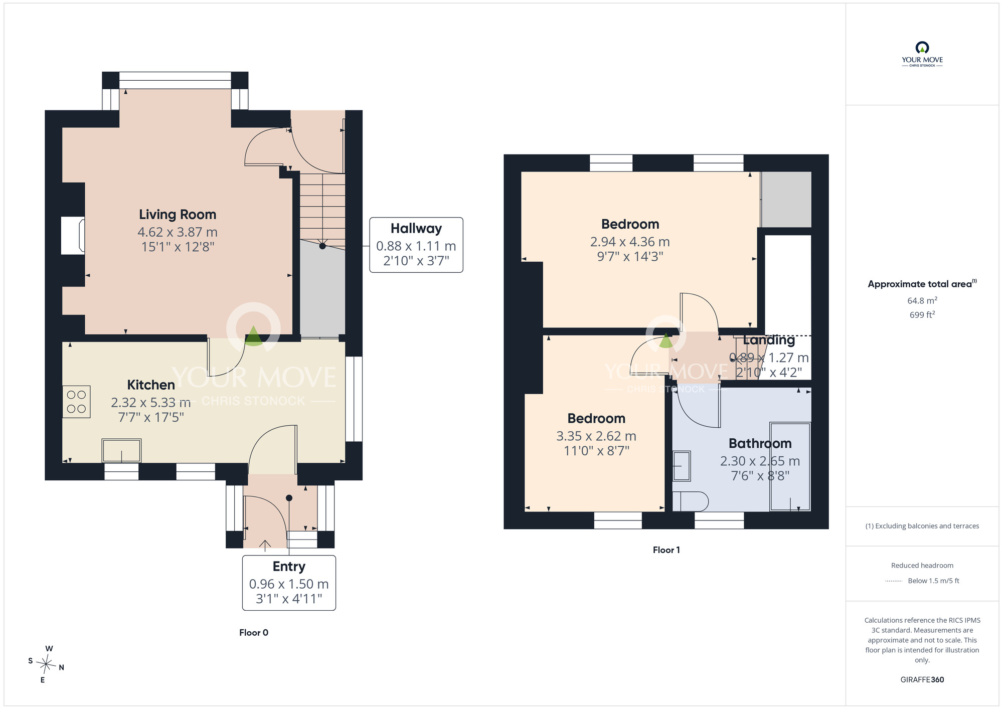 Floorplan of 2 bedroom Mid Terrace House for sale, Morgy Hill West, Ryton, Tyne and Wear, NE40