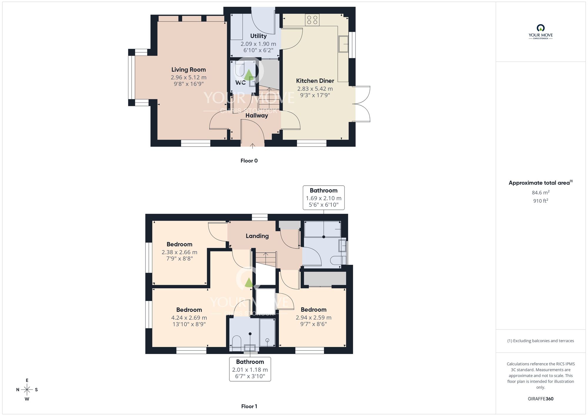 Floorplan of 3 bedroom Detached House to rent, Grayling Way, Ryton, Tyne and Wear, NE40