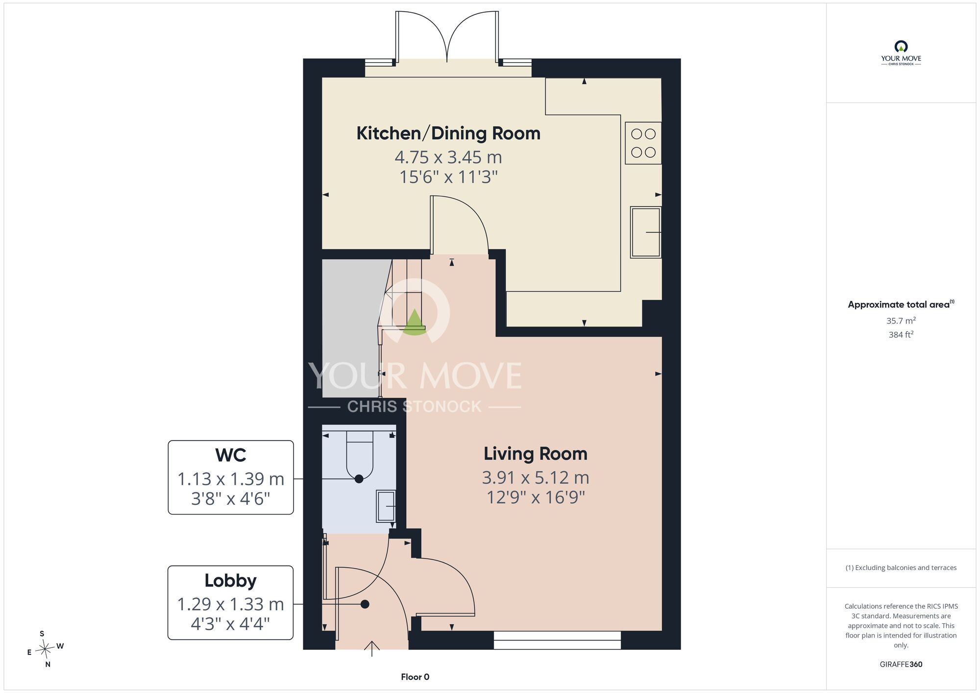 Floorplan of 3 bedroom Semi Detached House for sale, Brimstone Close, Ryton, Tyne and Wear, NE40