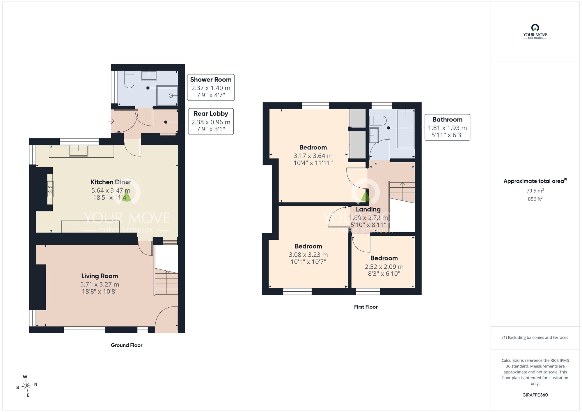 Floorplan of 3 bedroom End Terrace House for sale, Alexandra Gardens, Ryton, Tyne and Wear, NE40