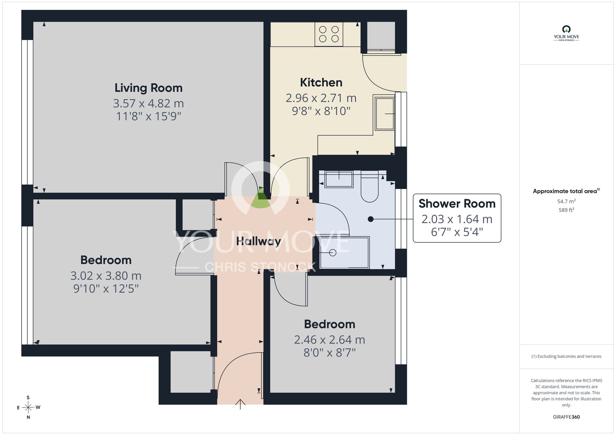 Floorplan of 2 bedroom Flat for sale, Meadow Walk, Ryton, Tyne and Wear, NE40